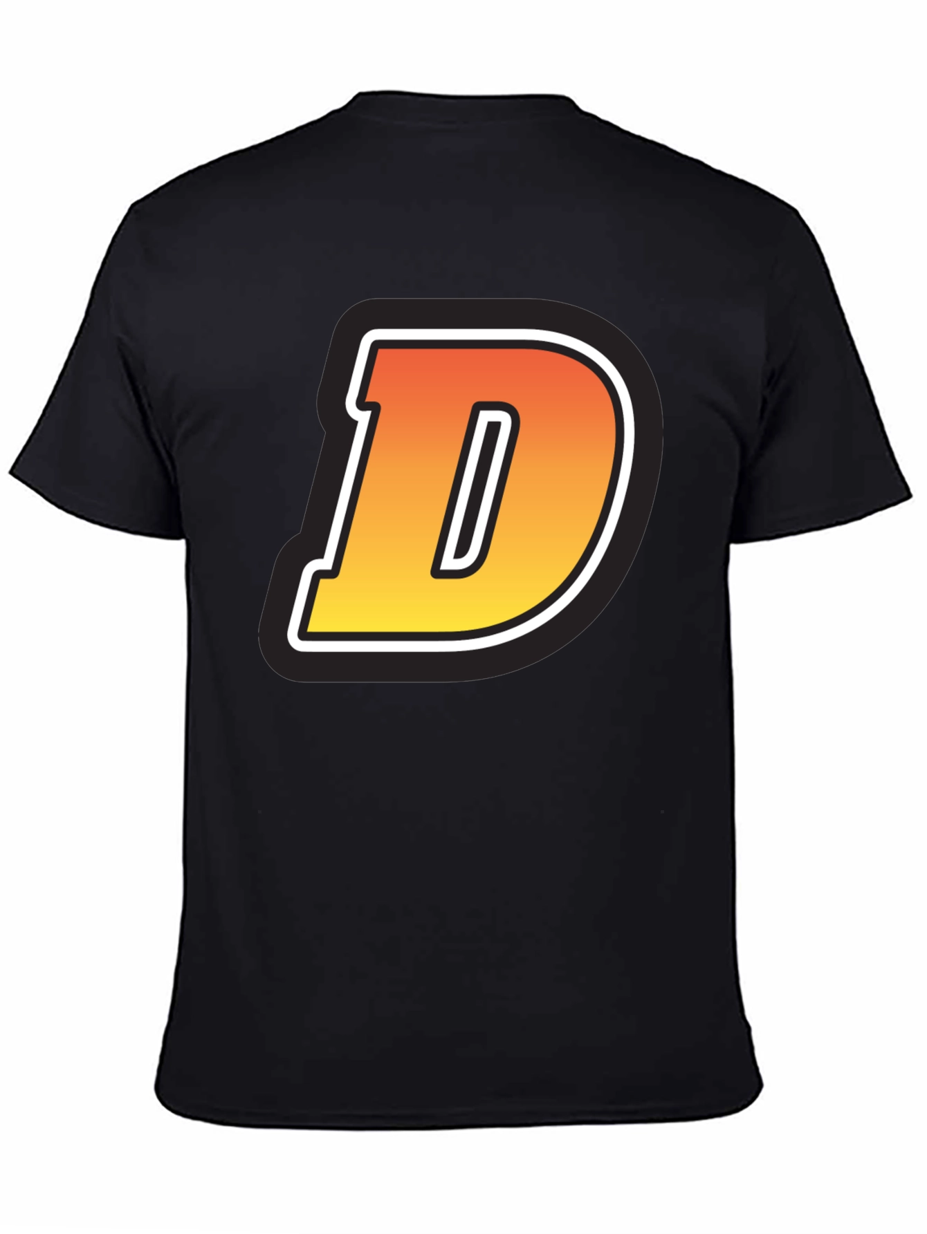 Bold Letter D Graphic Tee - Casual Style