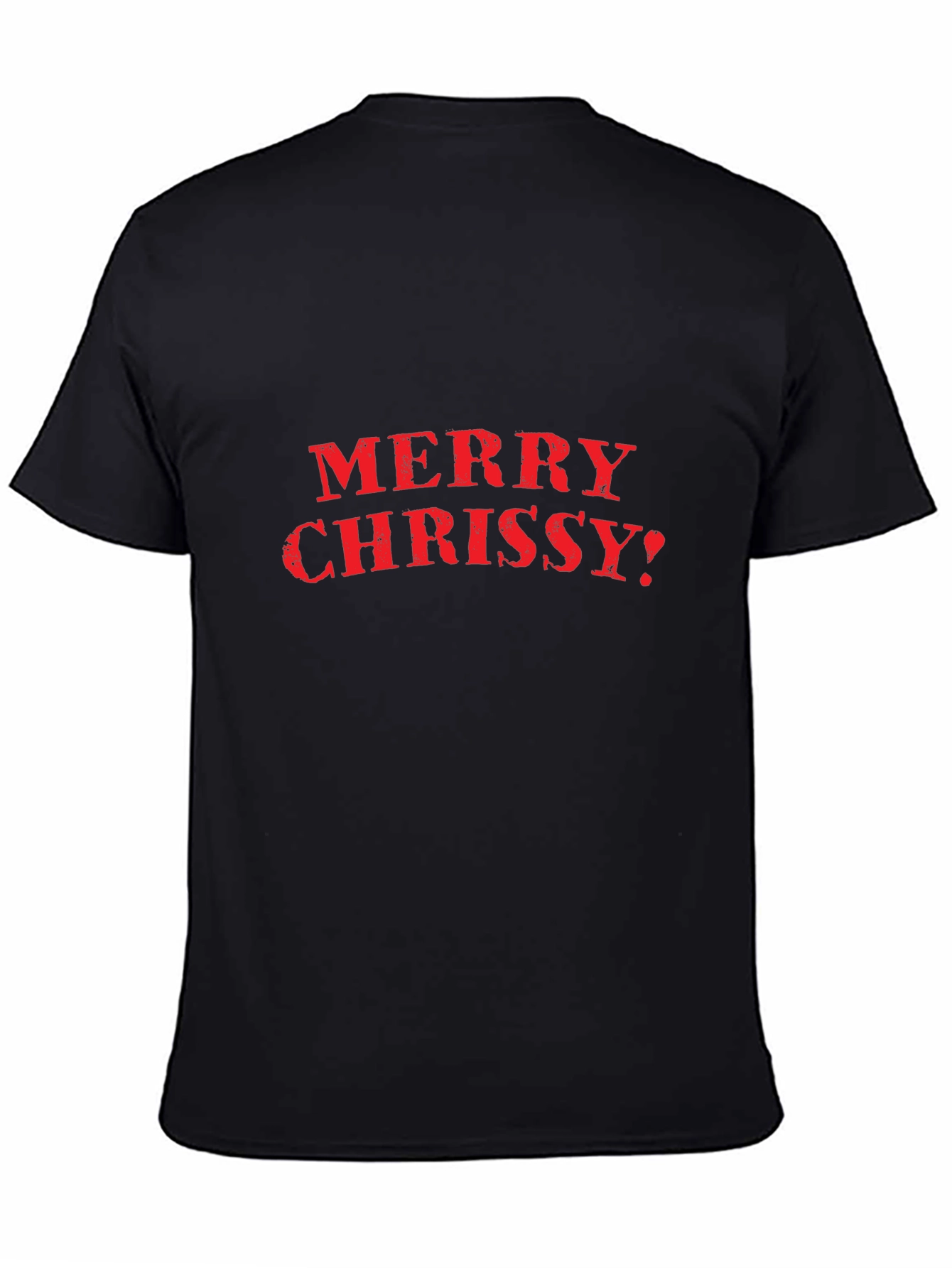 Merry Chrissy? Black Graphic T-Shirt