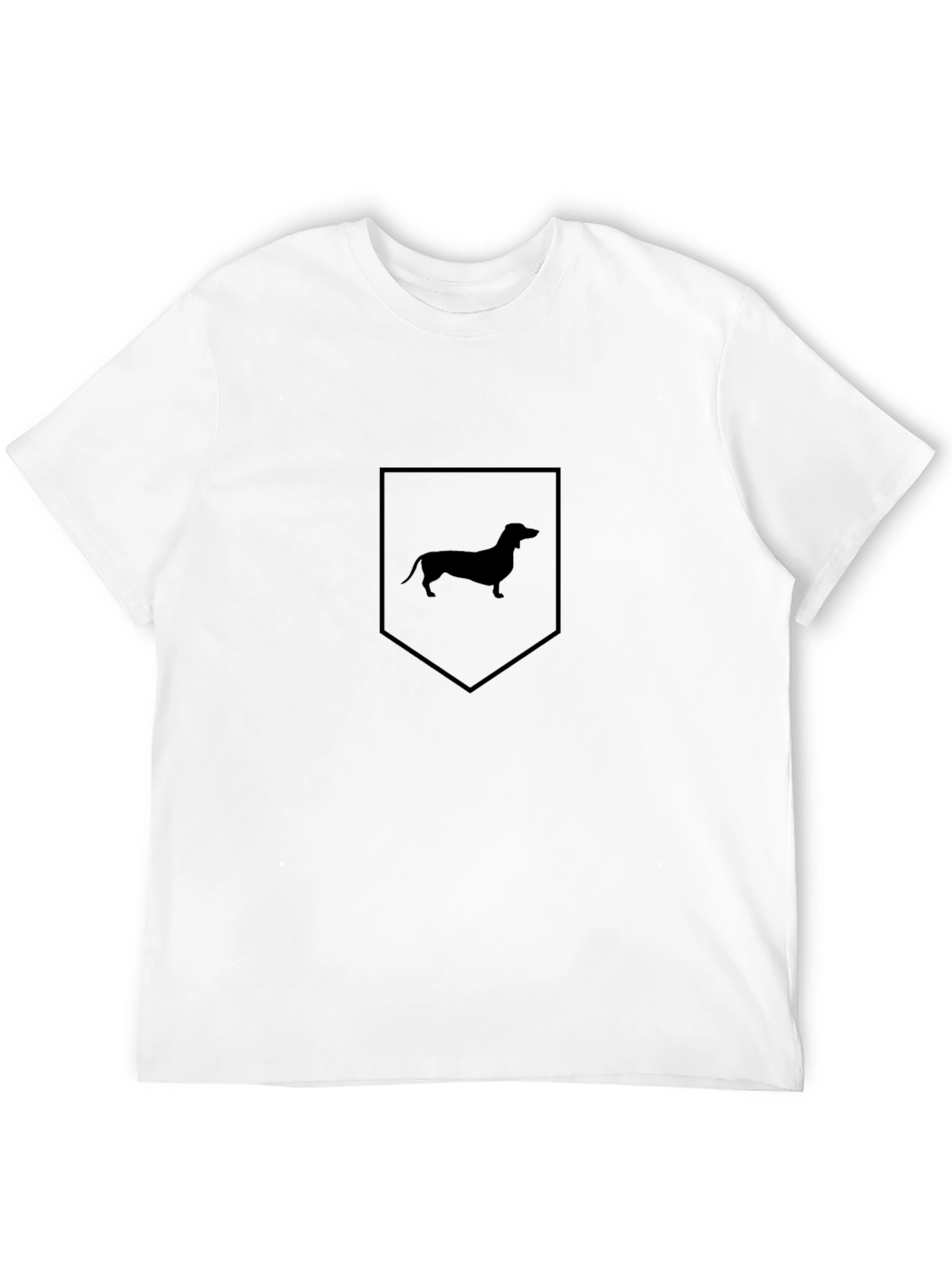 Dachshund Silhouette Graphic Tee - Black