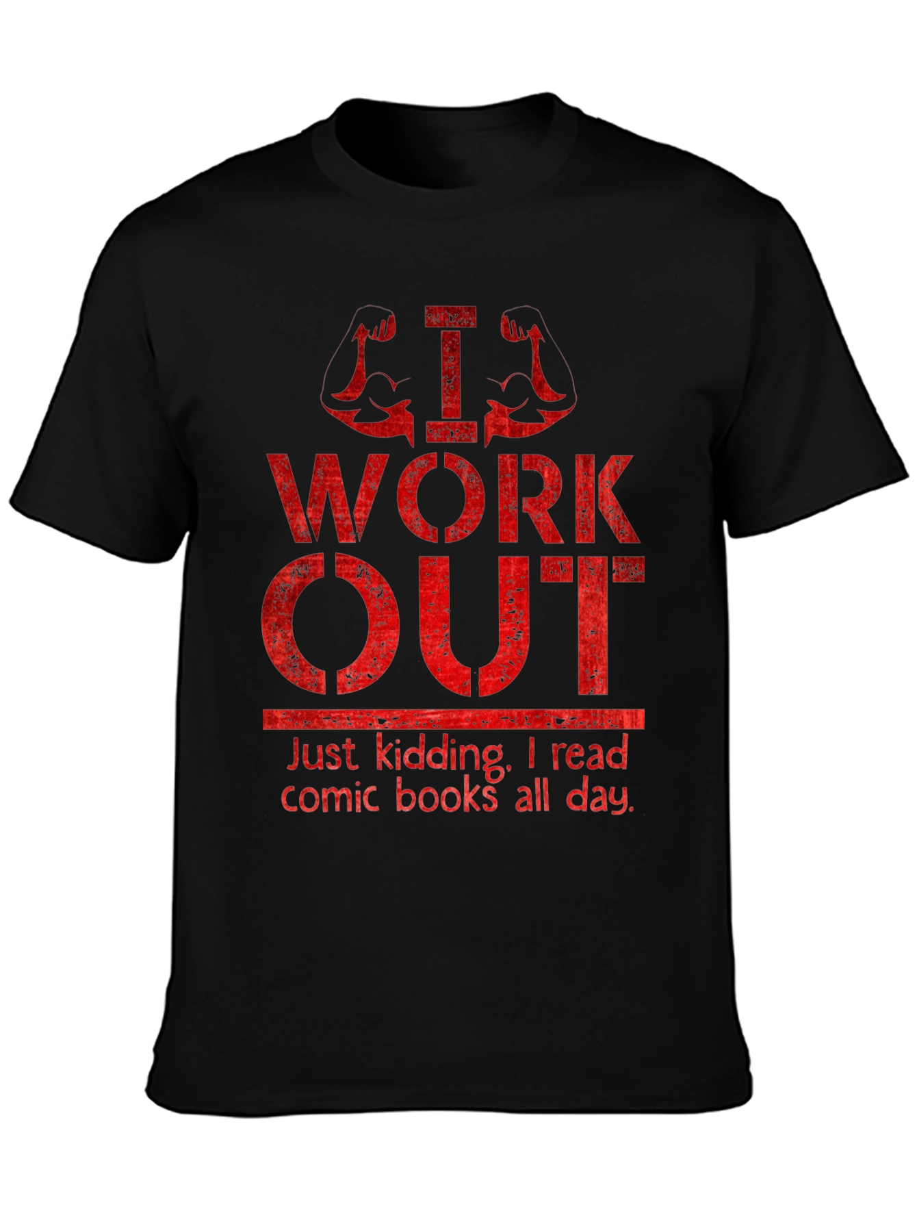 Funny Workout & Comic Book T-Shirt