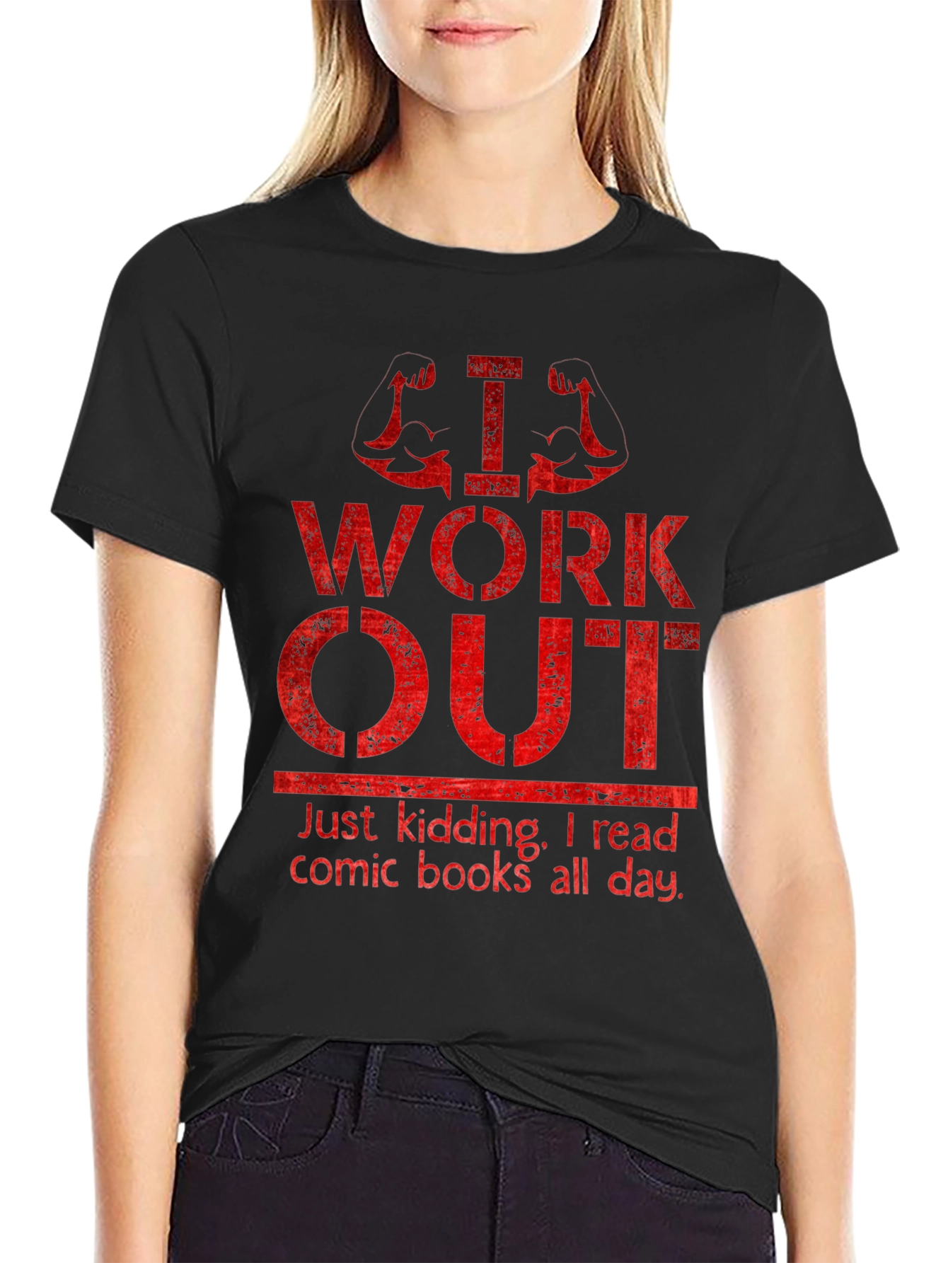 Funny Workout & Comic Book T-Shirt
