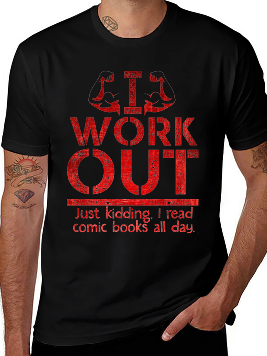 Funny Workout & Comic Book T-Shirt