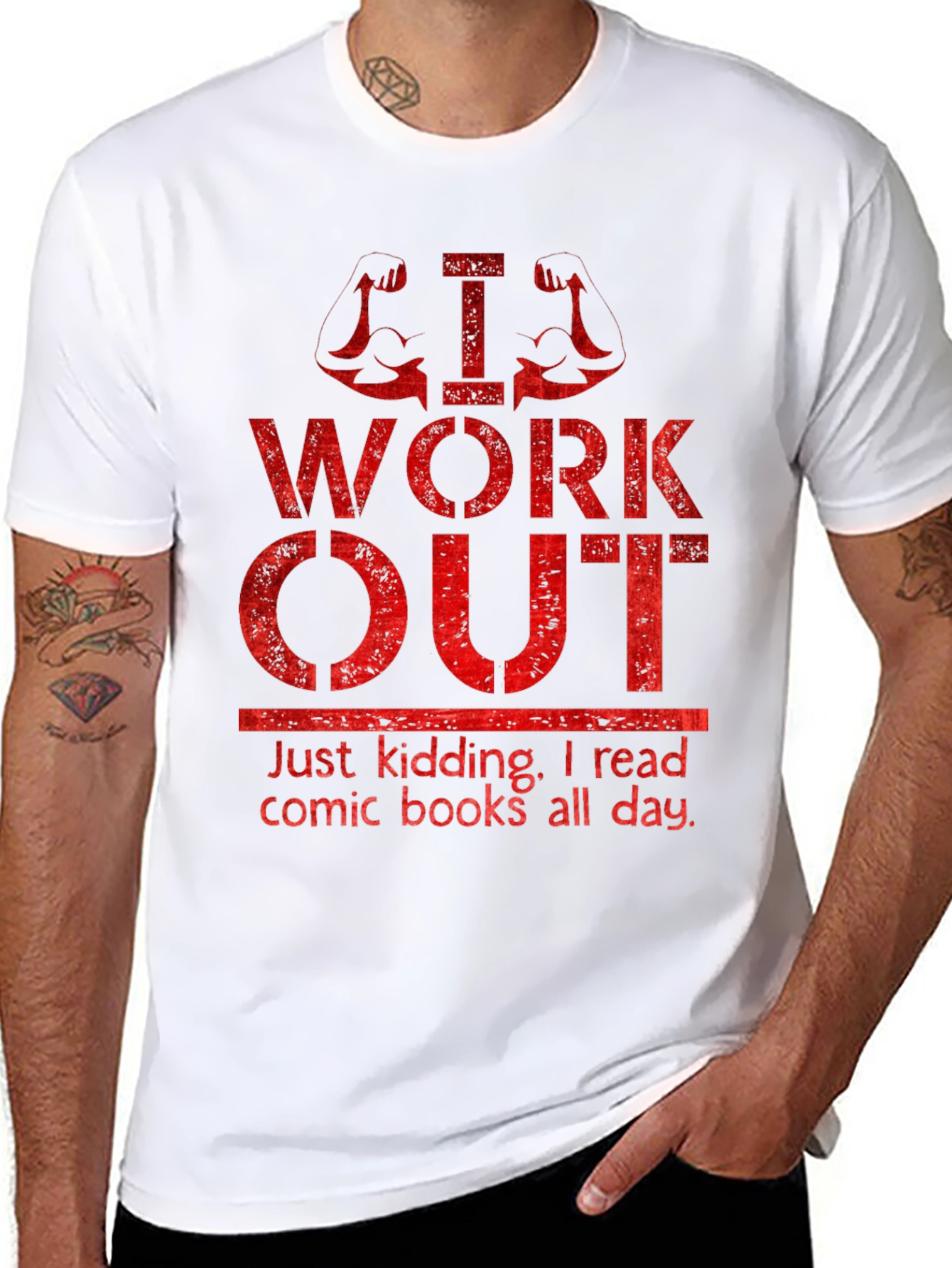 Funny Workout & Comic Book T-Shirt