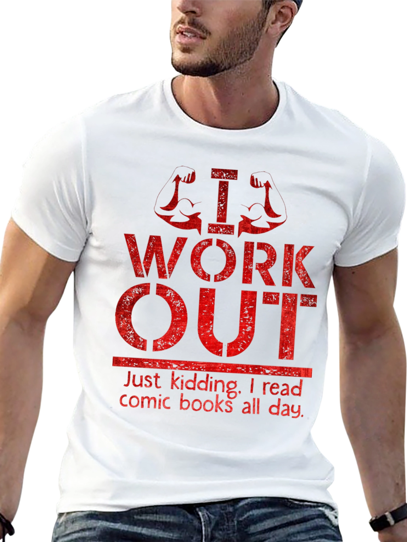 Funny Workout & Comic Book T-Shirt