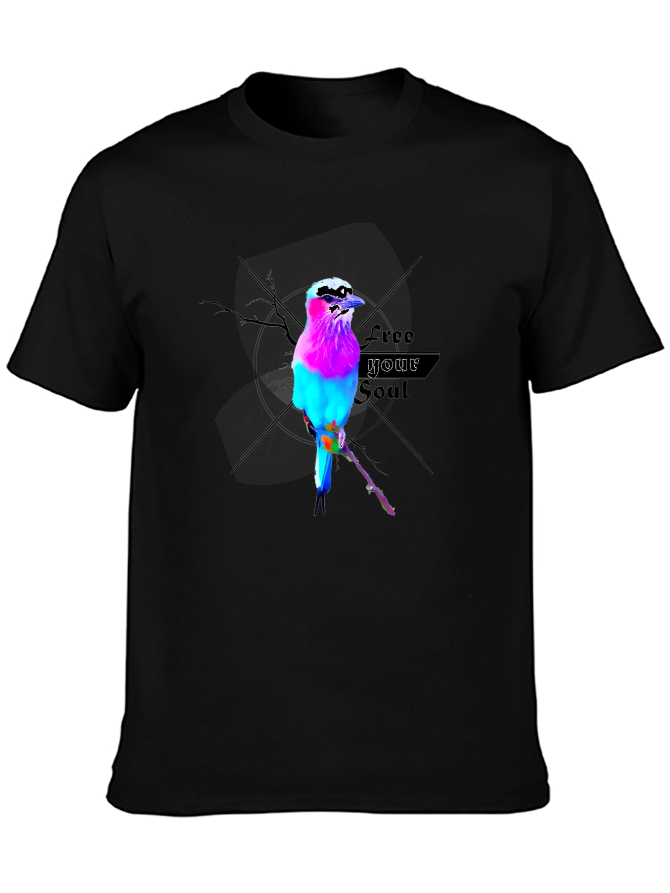 Vibrant Bird Graphic T-Shirt - Free Your Soul