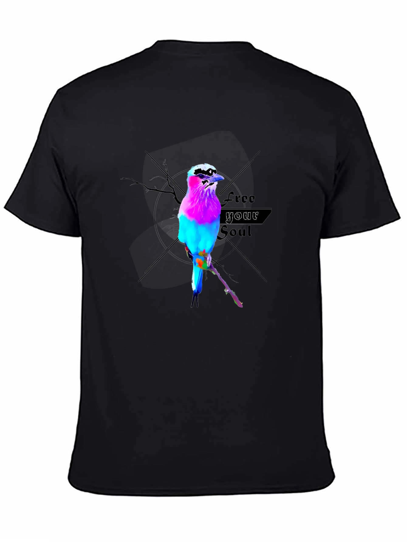 Vibrant Bird Graphic T-Shirt - Free Your Soul
