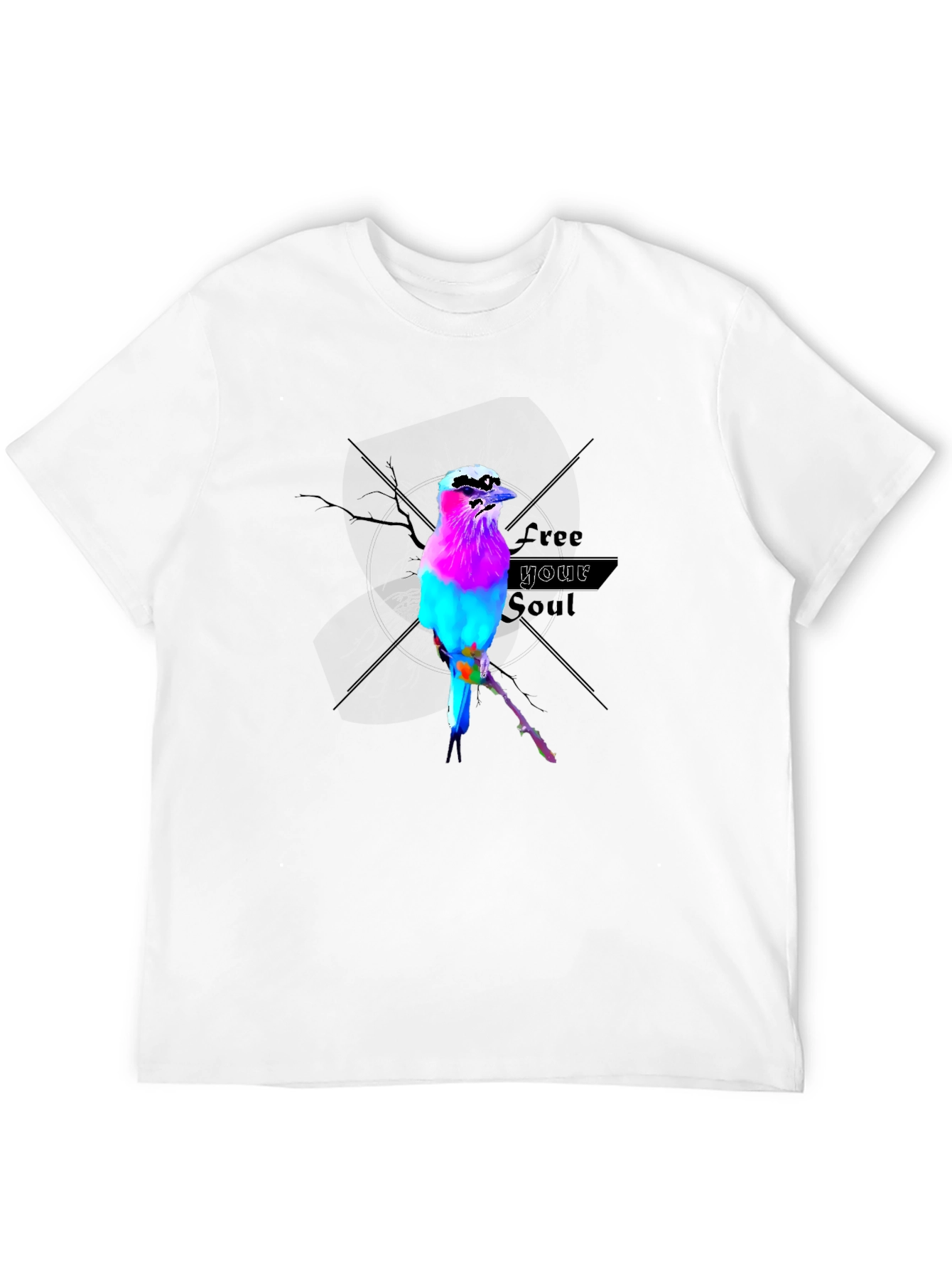 Vibrant Bird Graphic T-Shirt - Free Your Soul