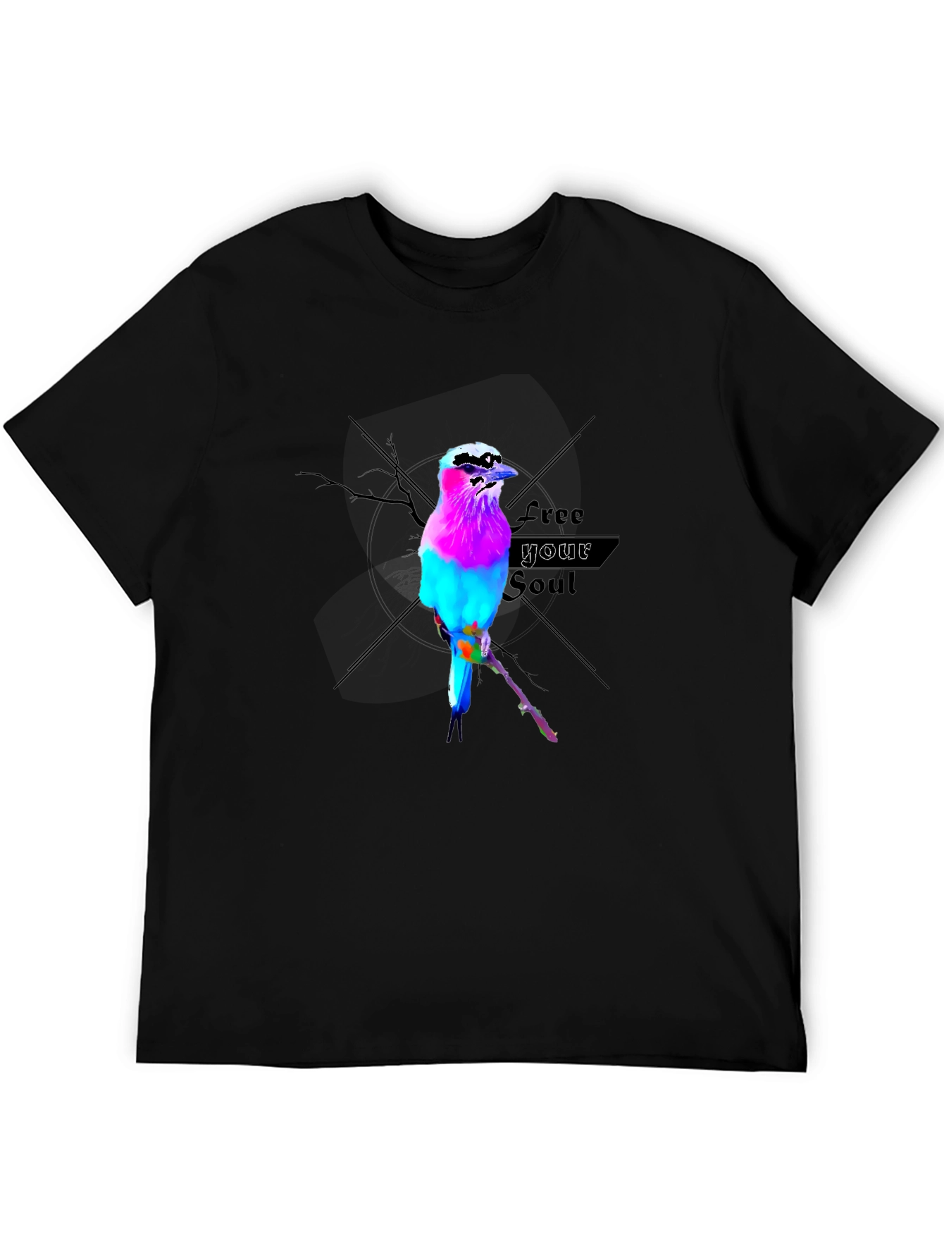 Vibrant Bird Graphic T-Shirt - Free Your Soul