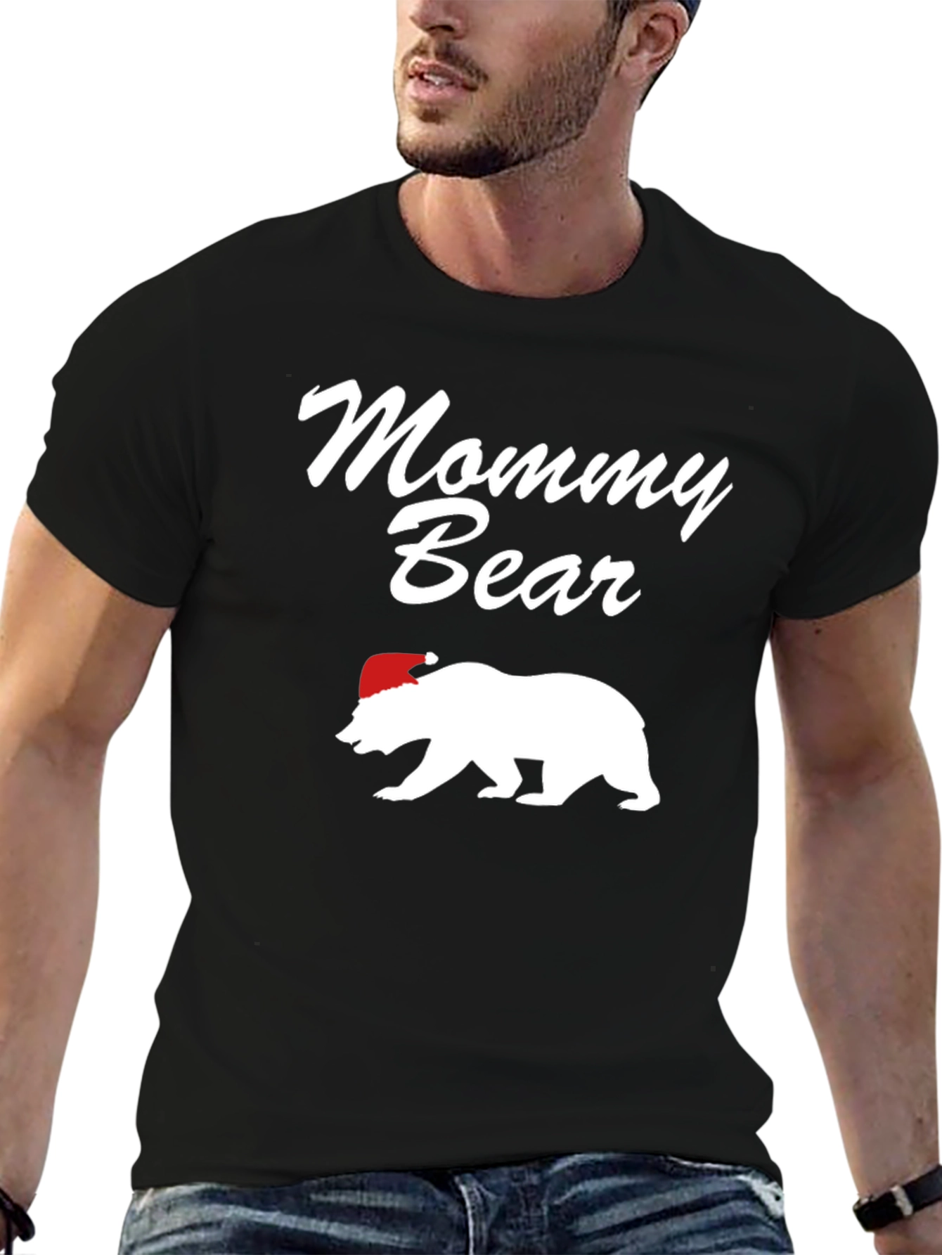 Mommy Bear Christmas T-Shirt - Holiday Family Matching Tee