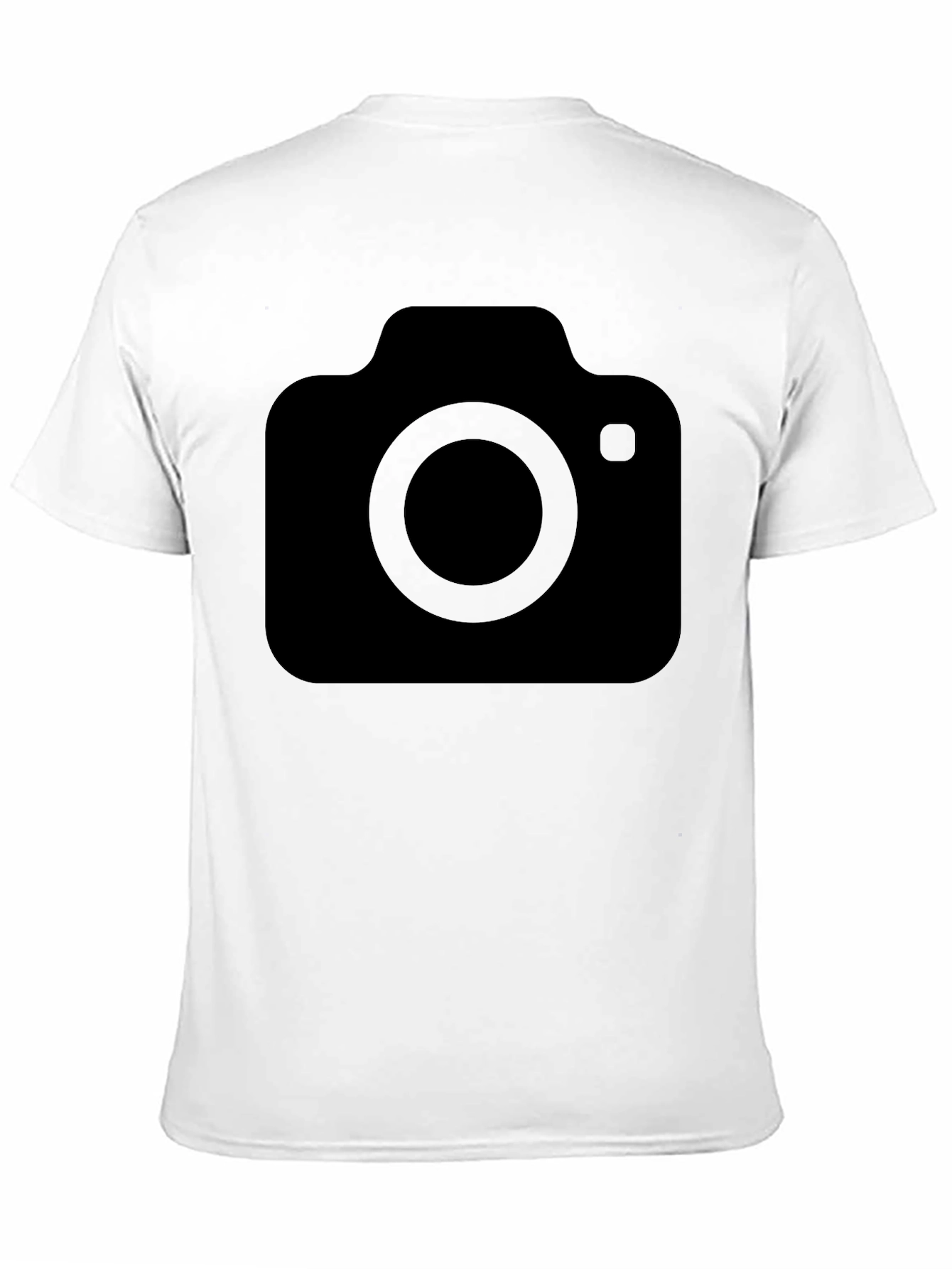 Black Graphic Tee with Camera Icon