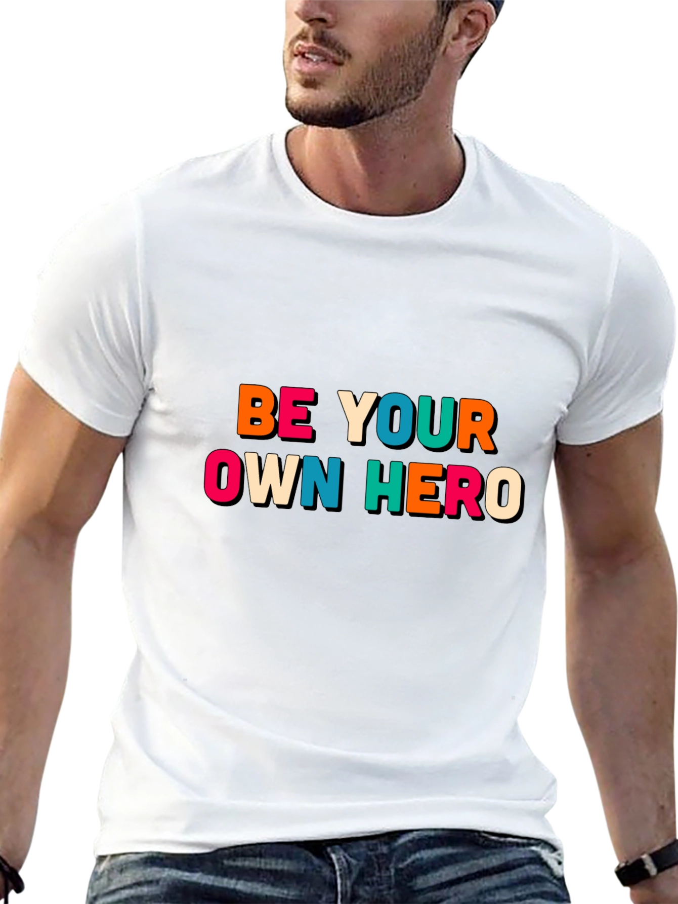 Be Your Own Hero Black Graphic Tee
