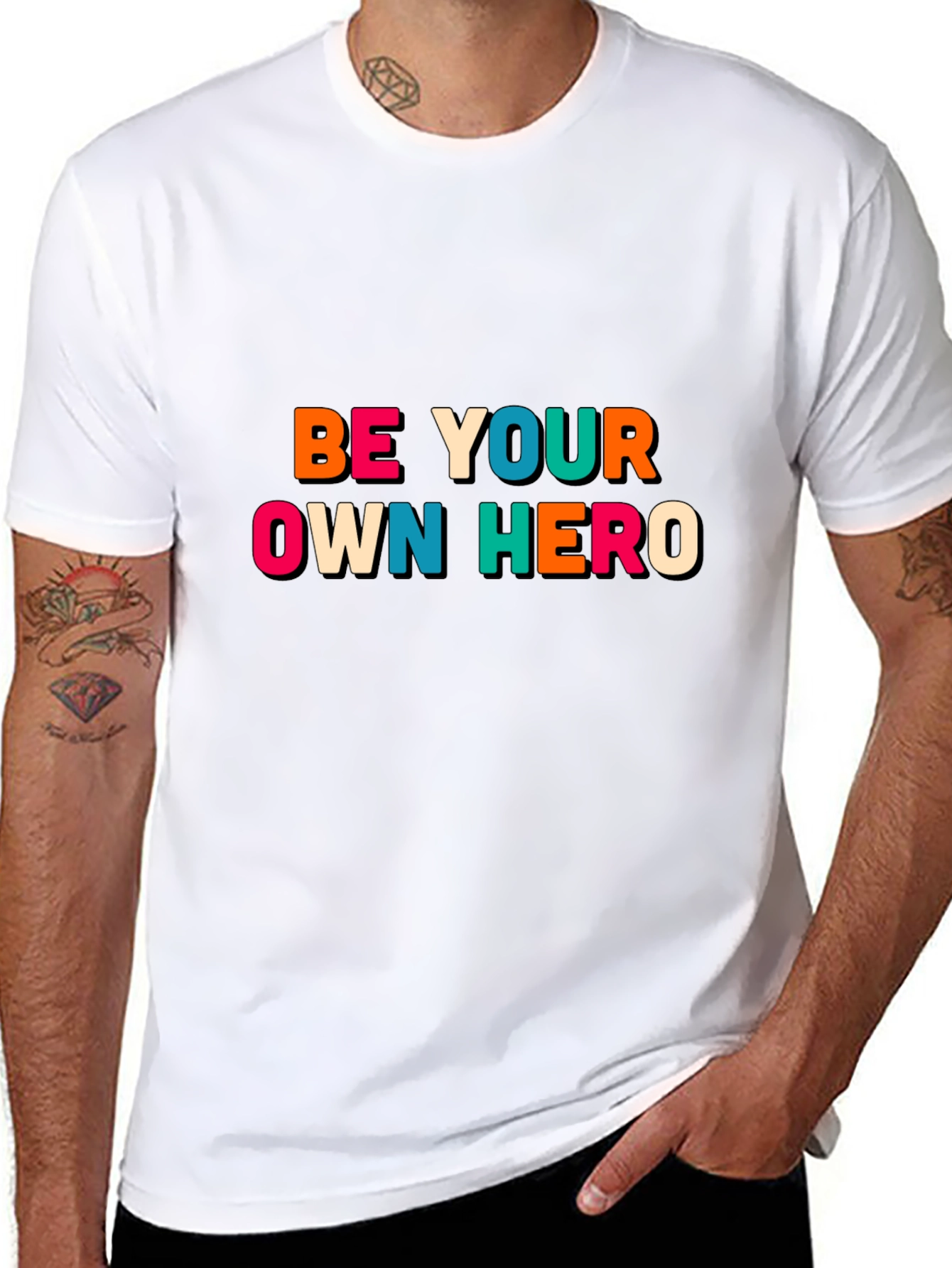 Be Your Own Hero Black Graphic Tee