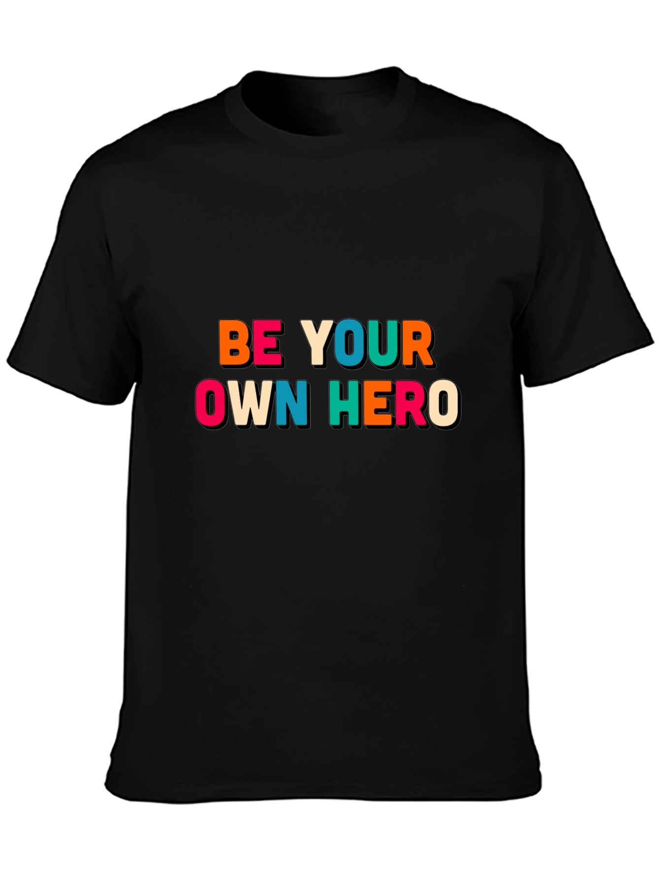 Be Your Own Hero Black Graphic Tee
