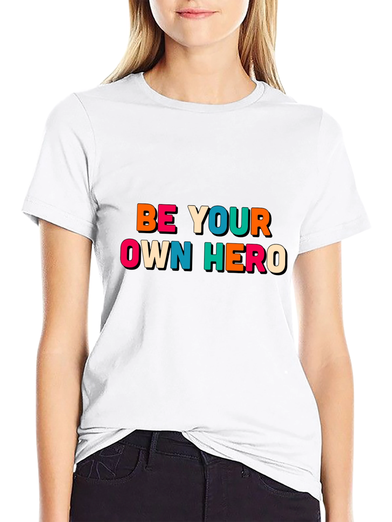 Be Your Own Hero Black Graphic Tee