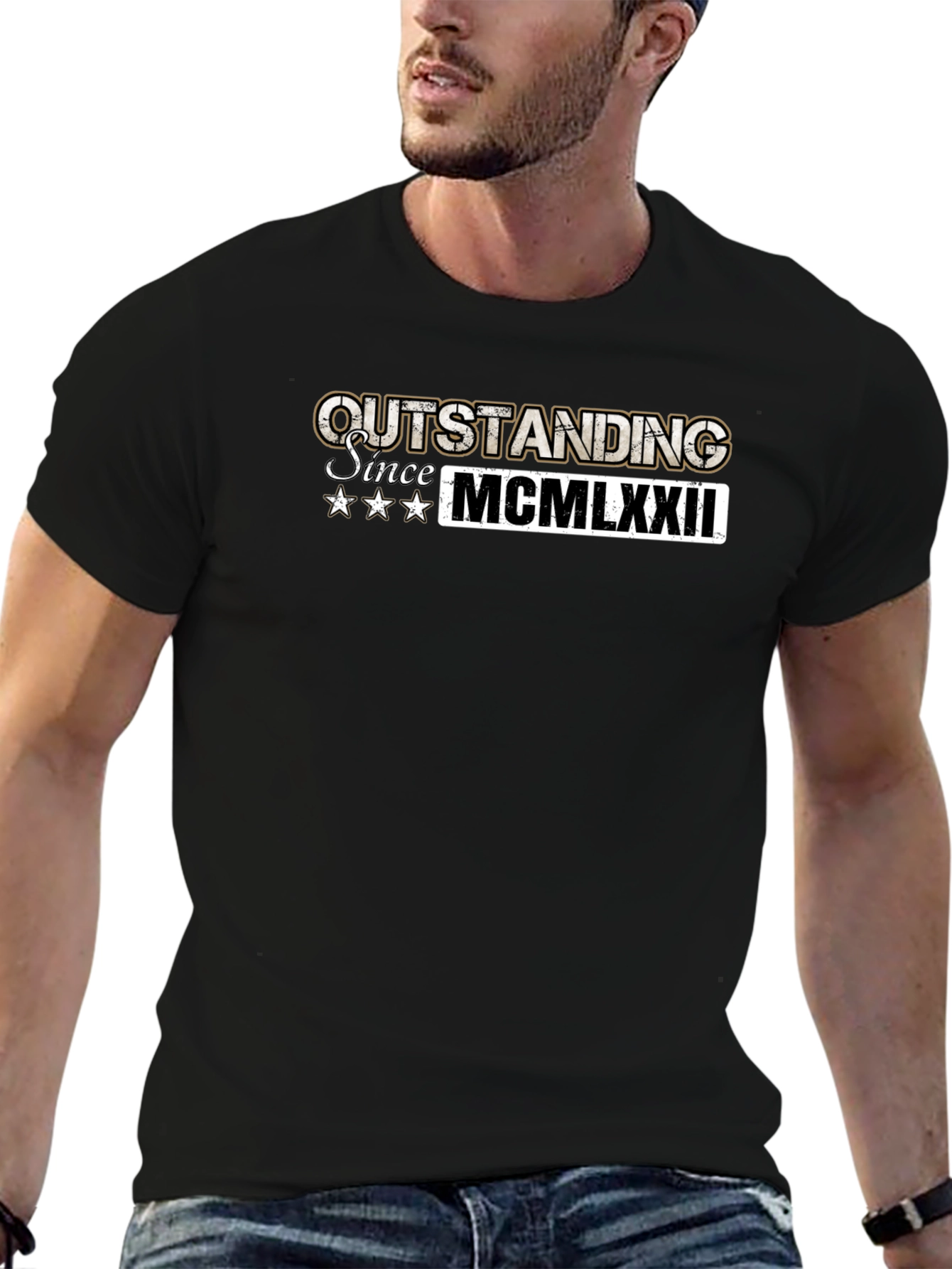 Outstanding Since 1972 Black T-Shirt