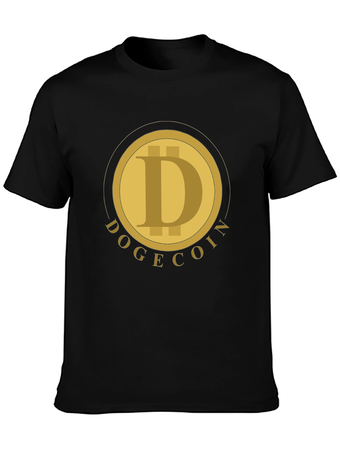 Dogecoin Crypto T-Shirt - Black Short Sleeve Tee