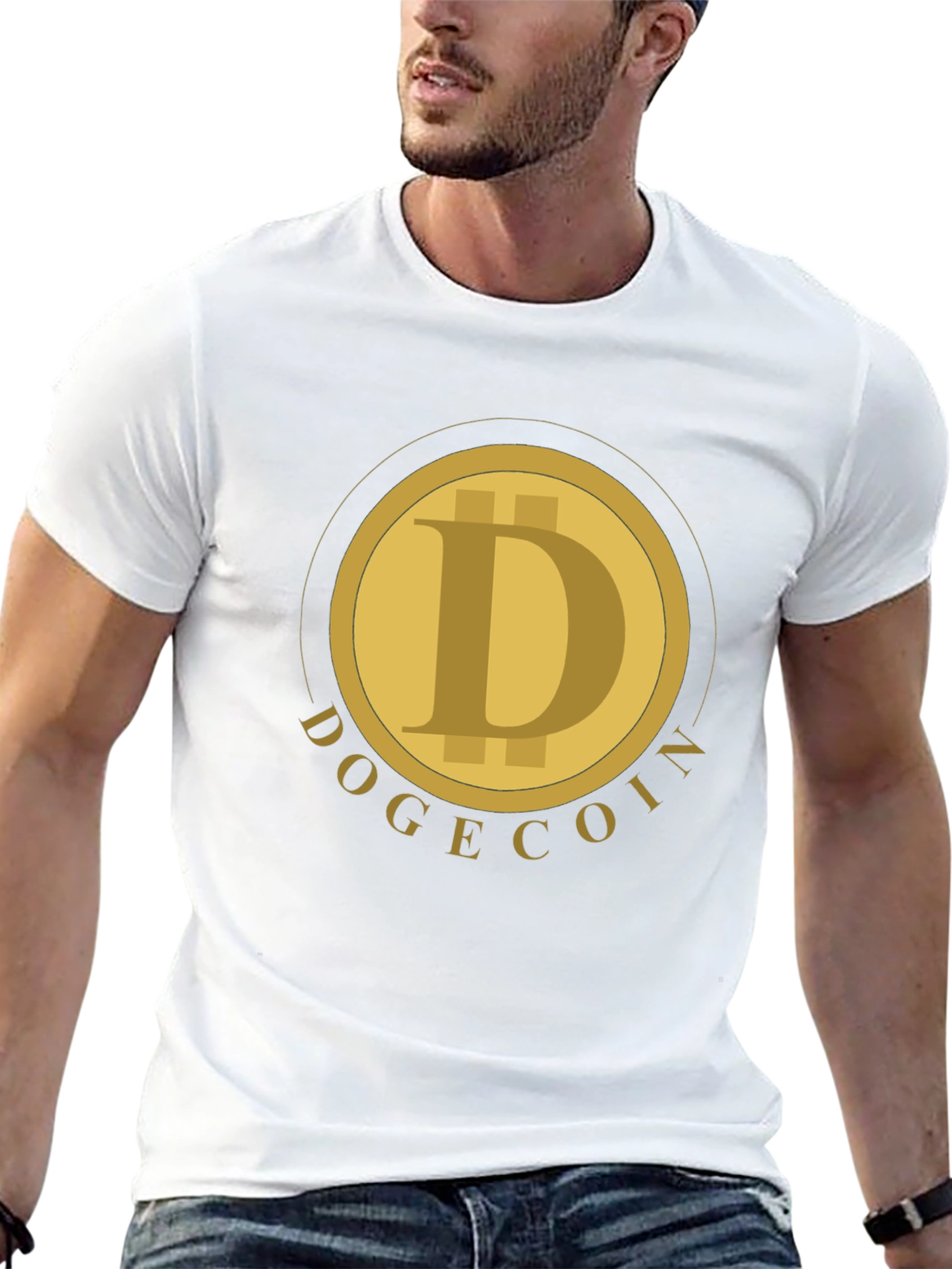 Dogecoin Crypto T-Shirt - Black Short Sleeve Tee