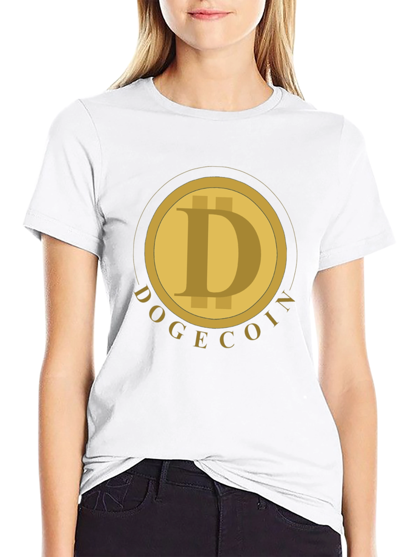 Dogecoin Crypto T-Shirt - Black Short Sleeve Tee