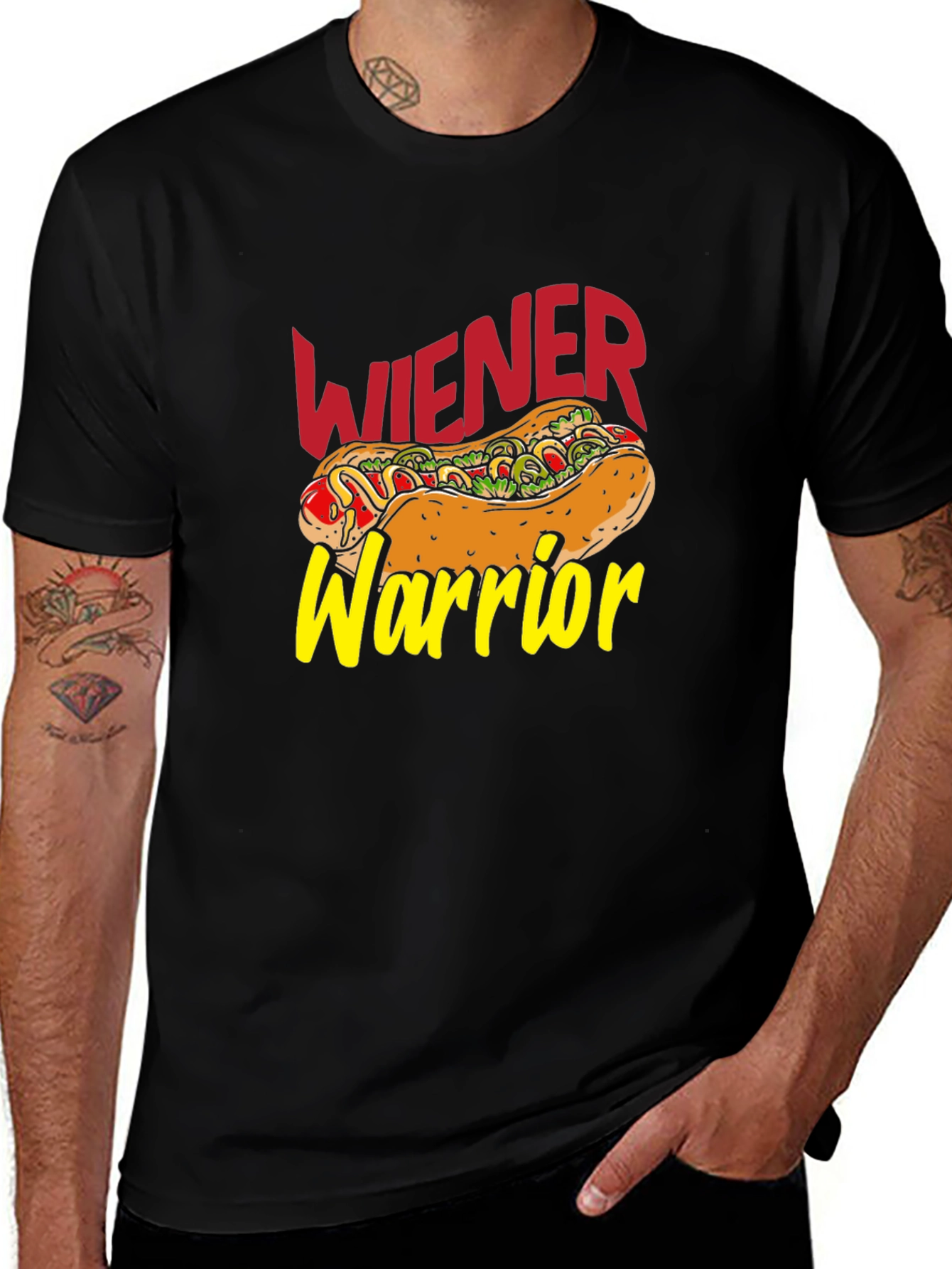 Wiener Warrior T-Shirt - Hot Dog Graphic Tee