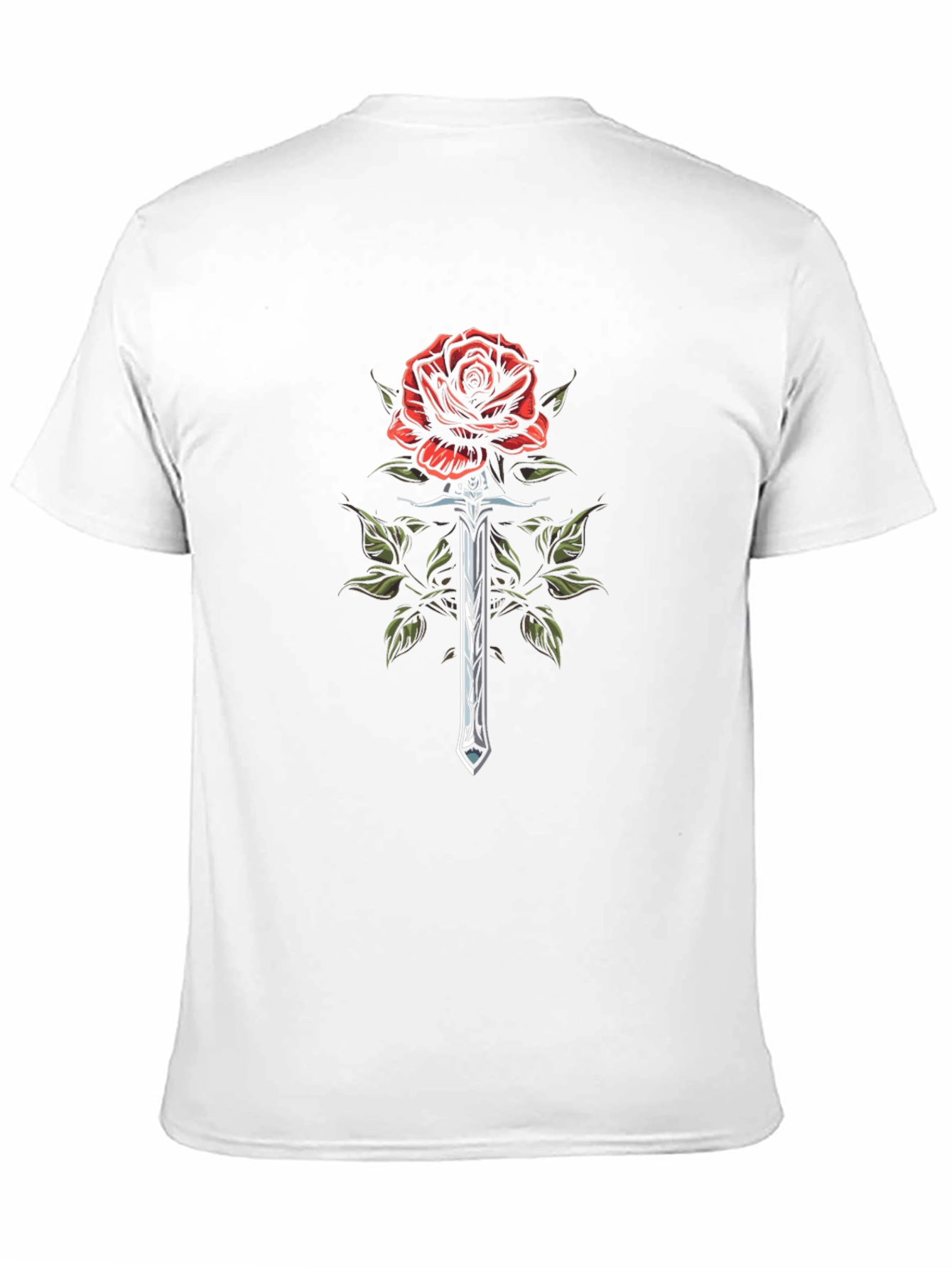 Rose & Sword Graphic T-Shirt - Black