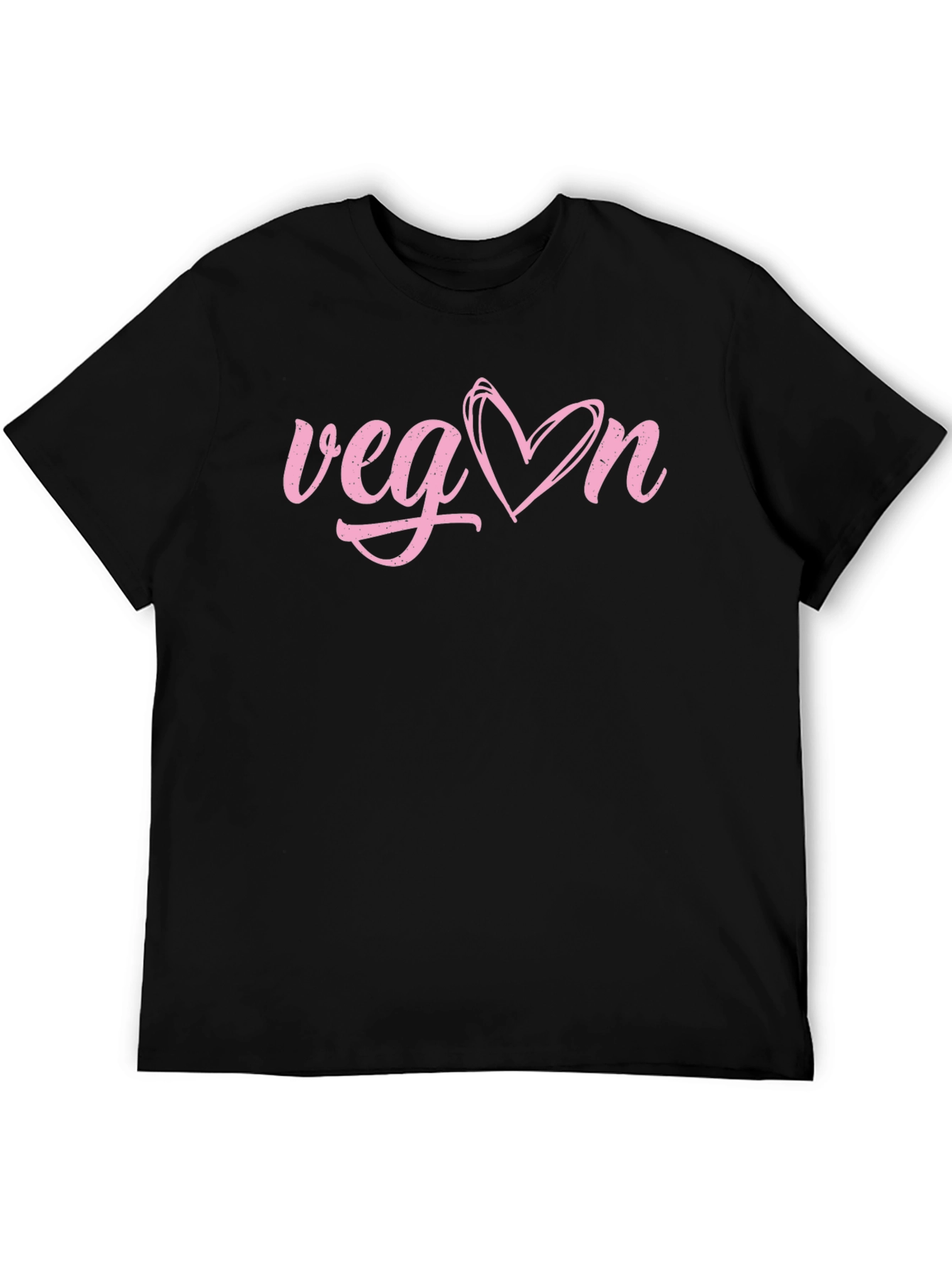 Vegan Heart Graphic Tee - Black