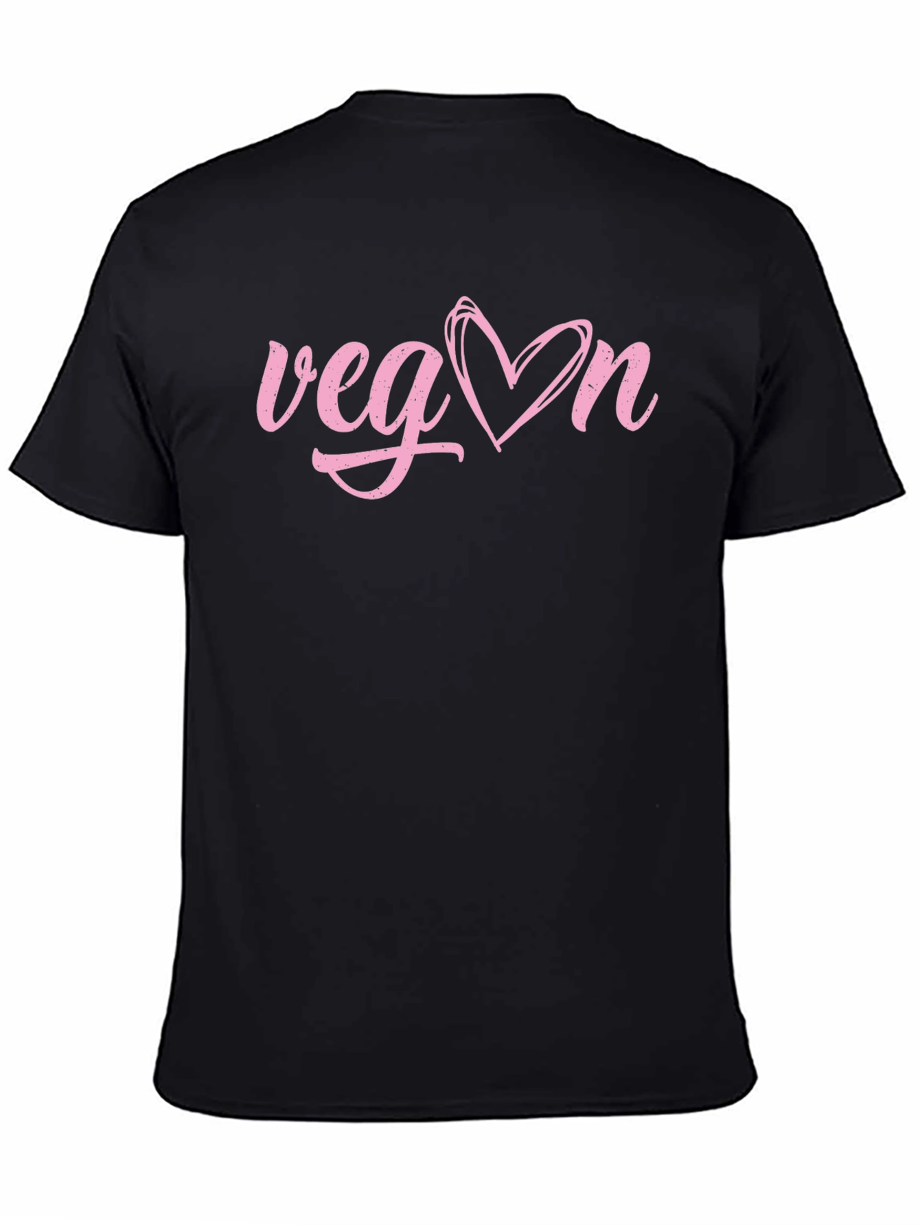 Vegan Heart Graphic Tee - Black