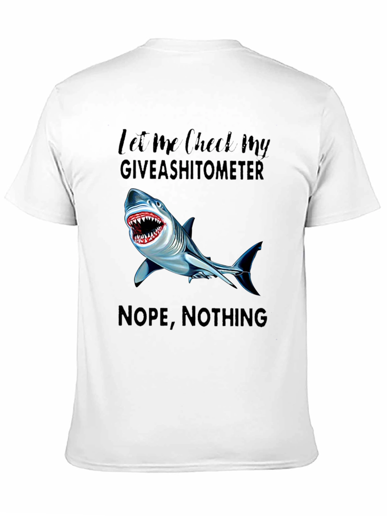 Shark Giveashitometer Graphic T-Shirt
