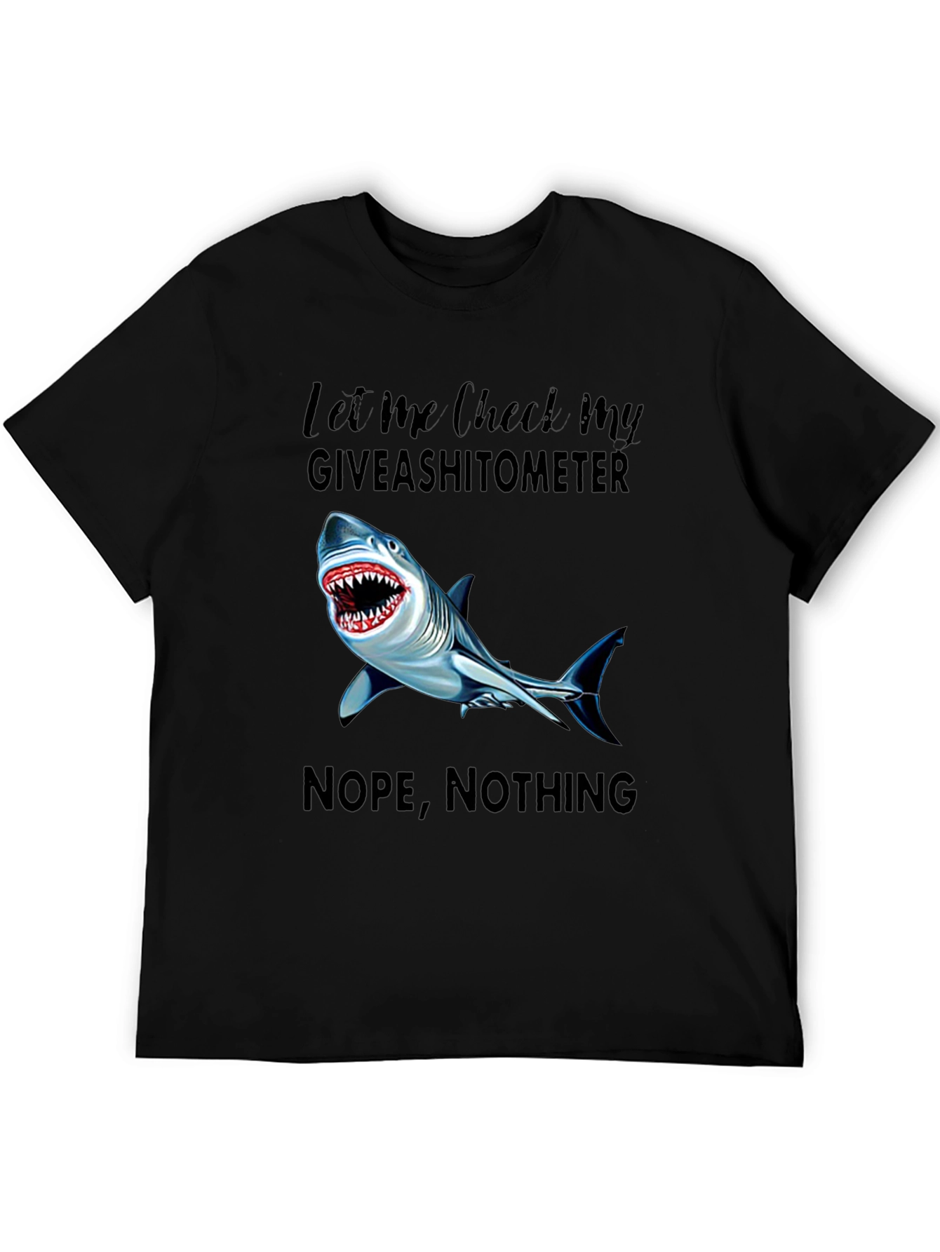 Shark Giveashitometer Graphic T-Shirt