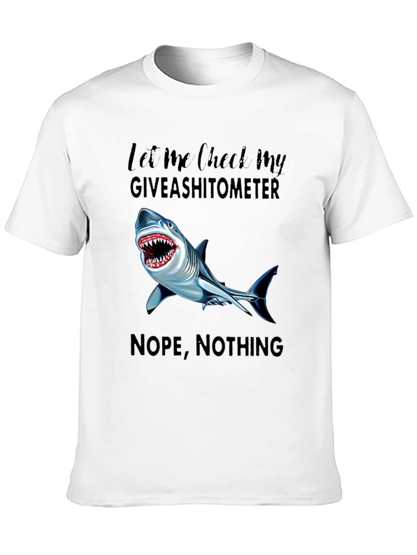 Shark Giveashitometer Graphic T-Shirt