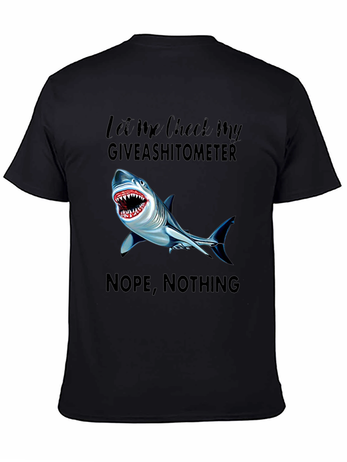 Shark Giveashitometer Graphic T-Shirt