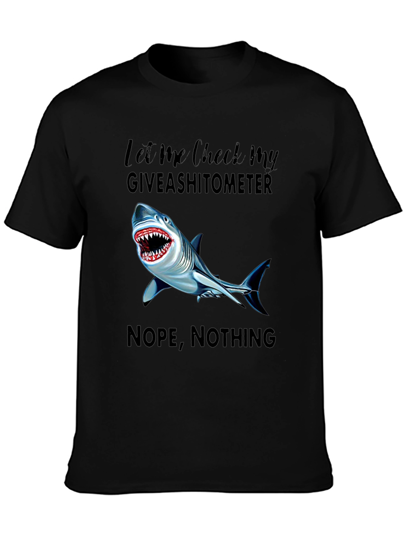 Shark Giveashitometer Graphic T-Shirt