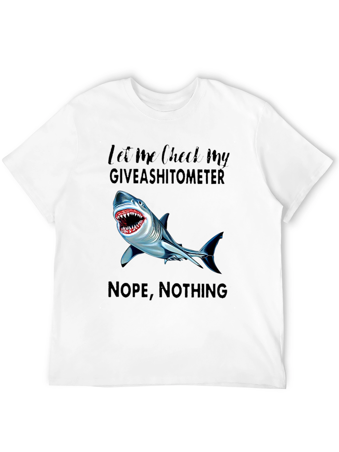 Shark Giveashitometer Graphic T-Shirt