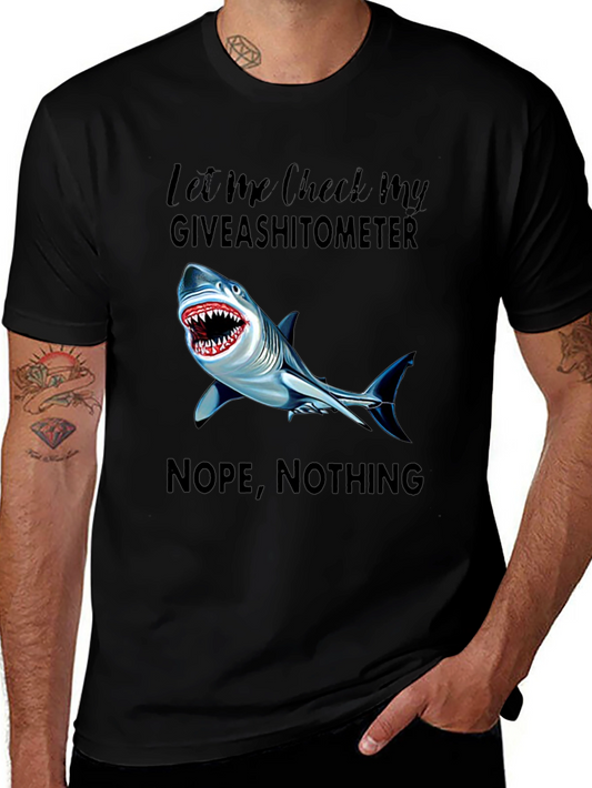 Shark Giveashitometer Graphic T-Shirt