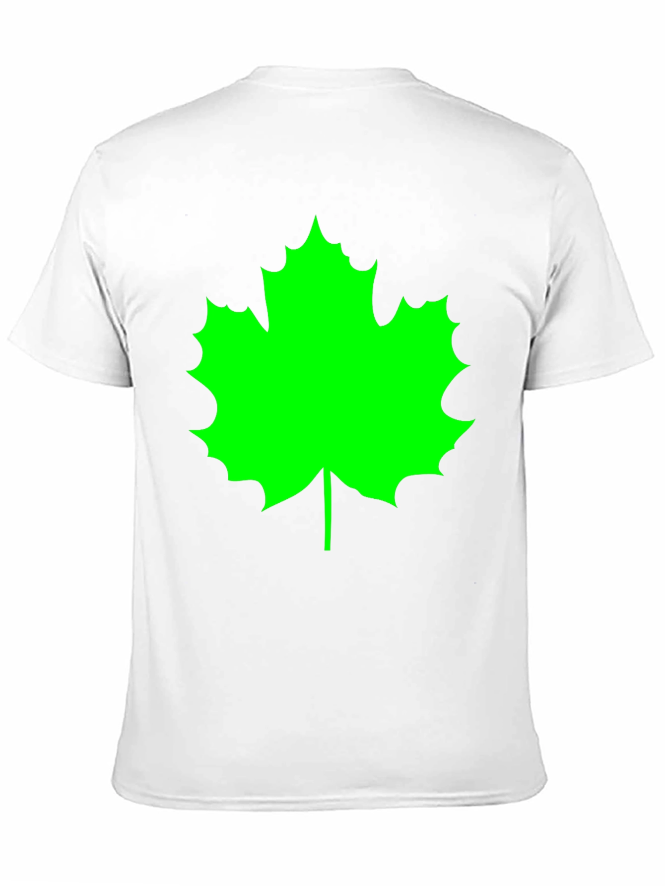 Green Maple Leaf Black T-Shirt