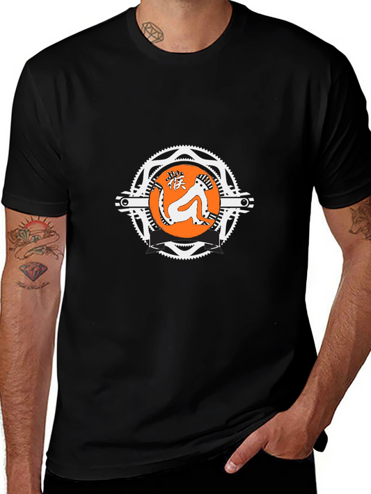 Black T-Shirt with Graphic Logo