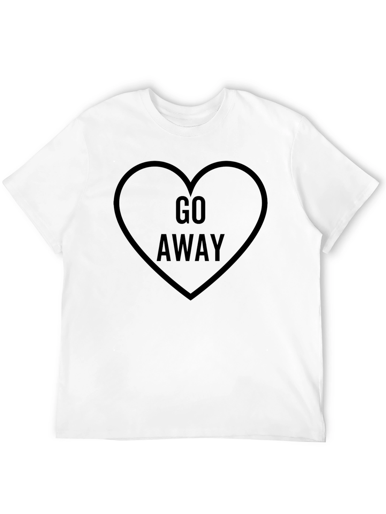 Go Away Heart Graphic Tee - Anti-Valentines Day Shirt