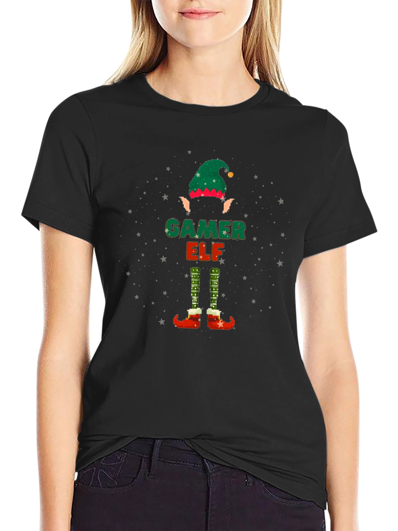 Gamer Elf Christmas T-Shirt