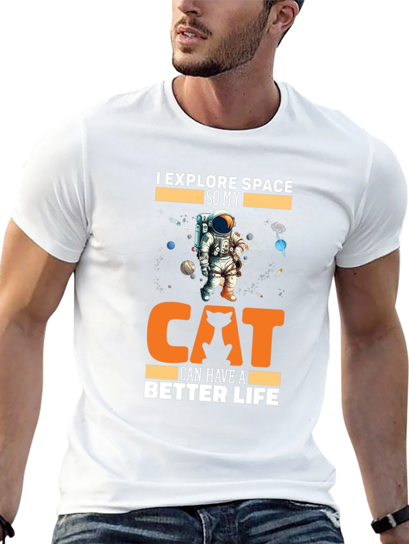 Explore Space Cat Lover T-Shirt