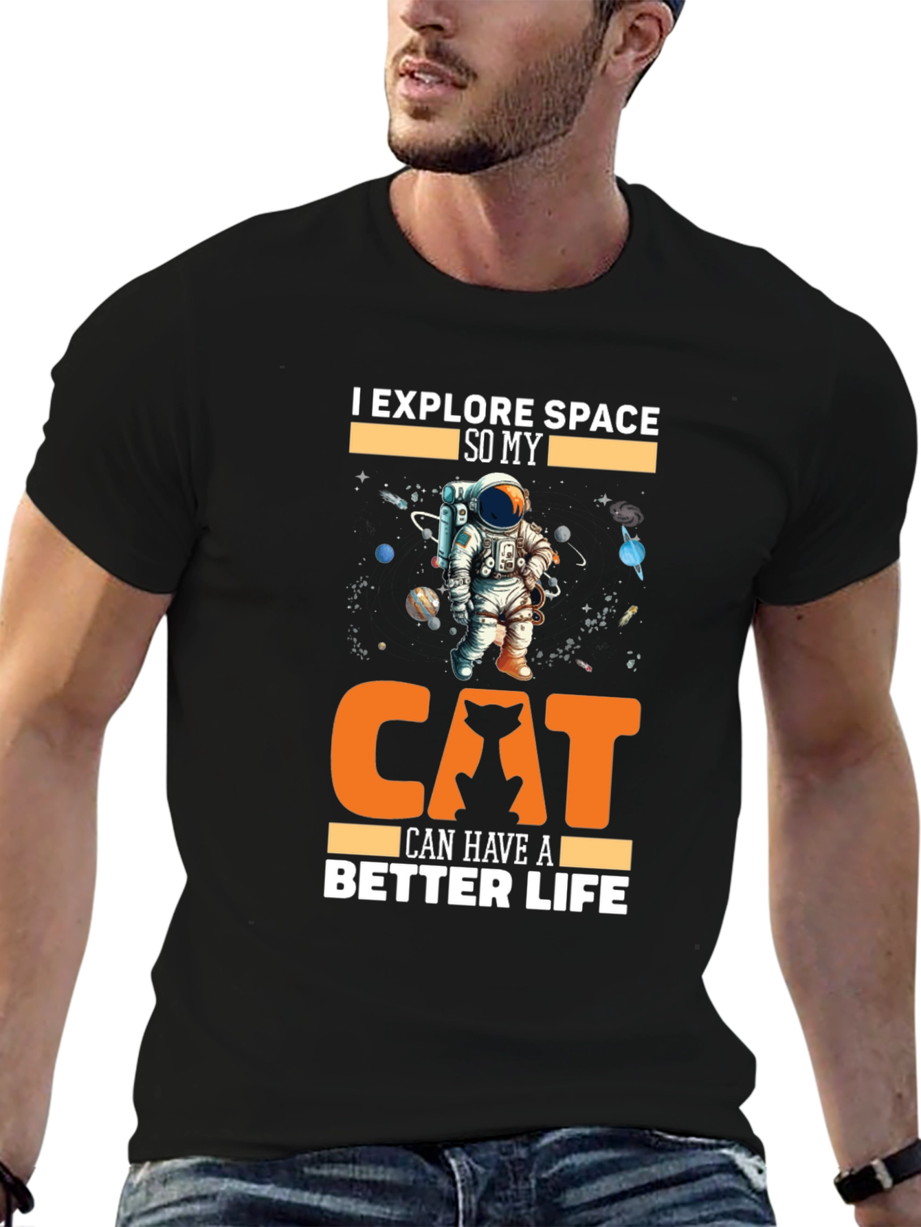 Explore Space Cat Lover T-Shirt
