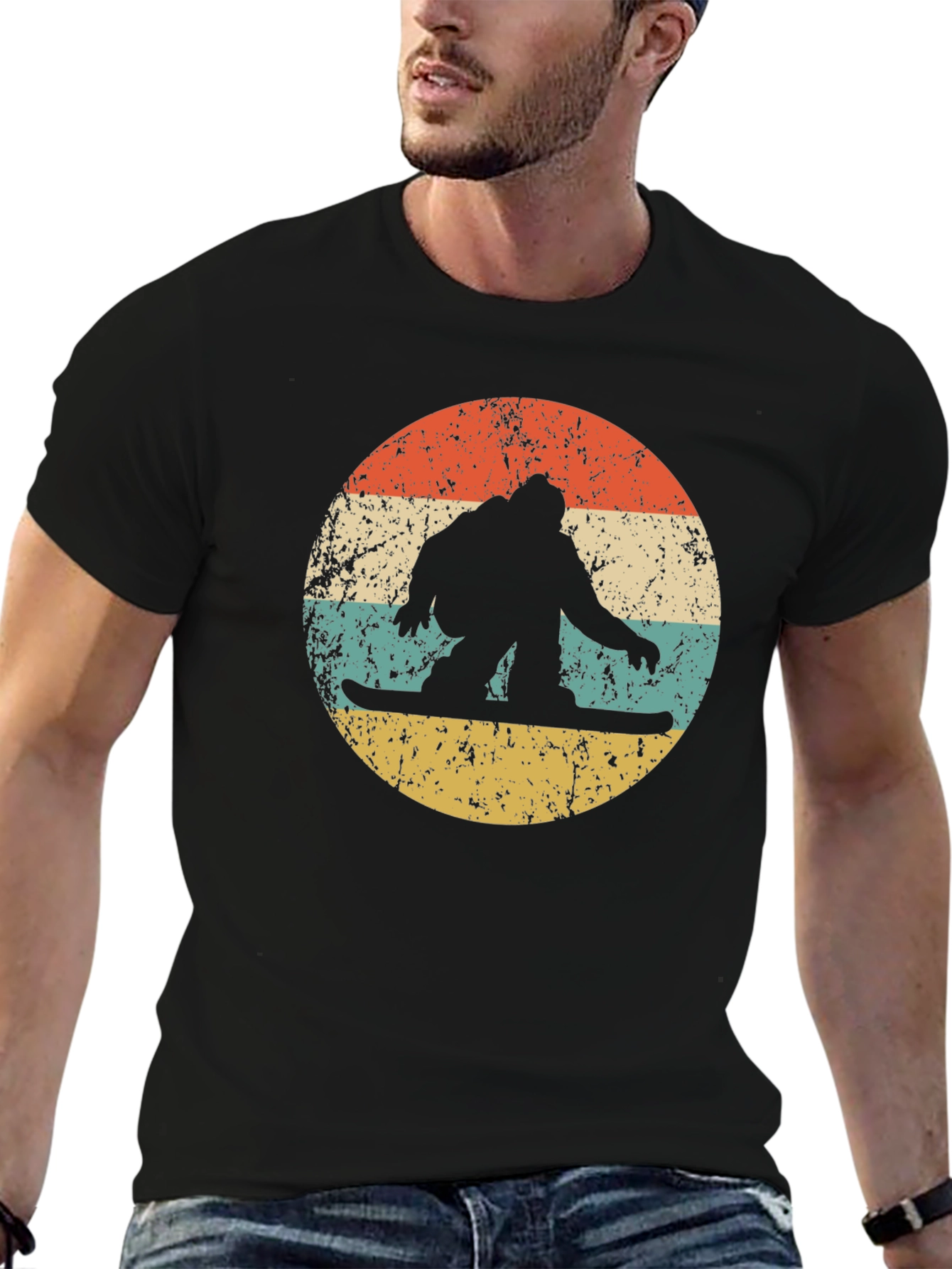 Retro Snowboarder Graphic T-Shirt