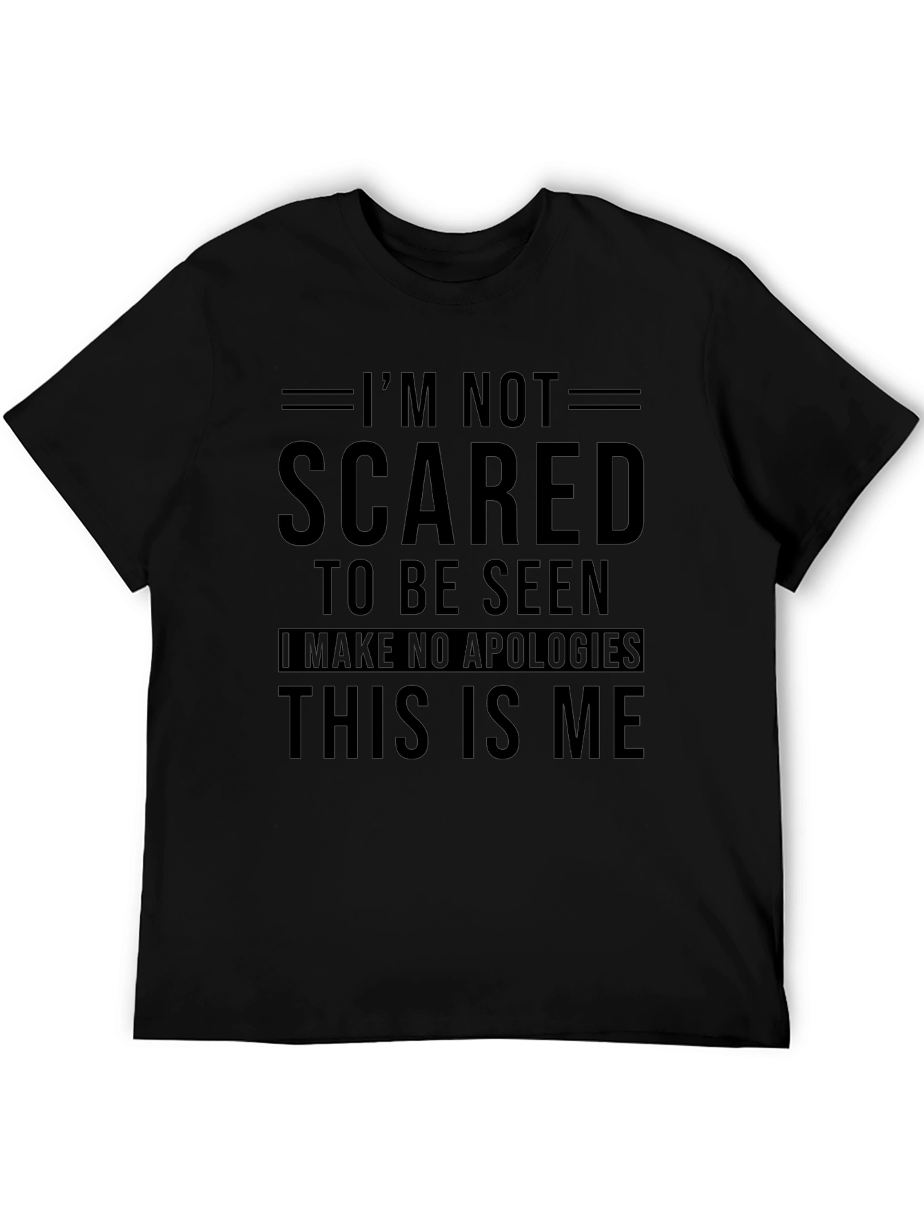 Im Not Scared Graphic Tee - Black