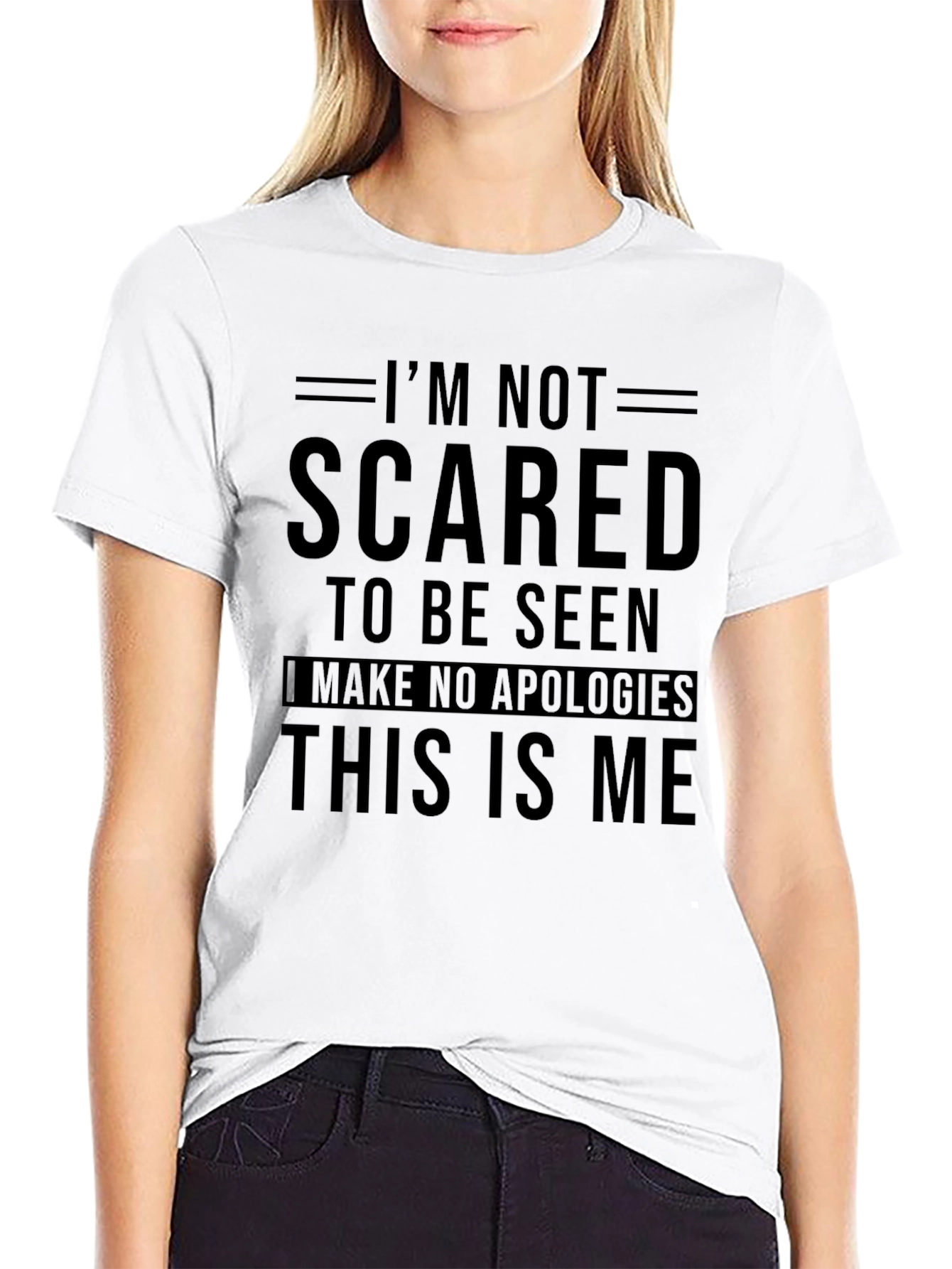 Im Not Scared Graphic Tee - Black