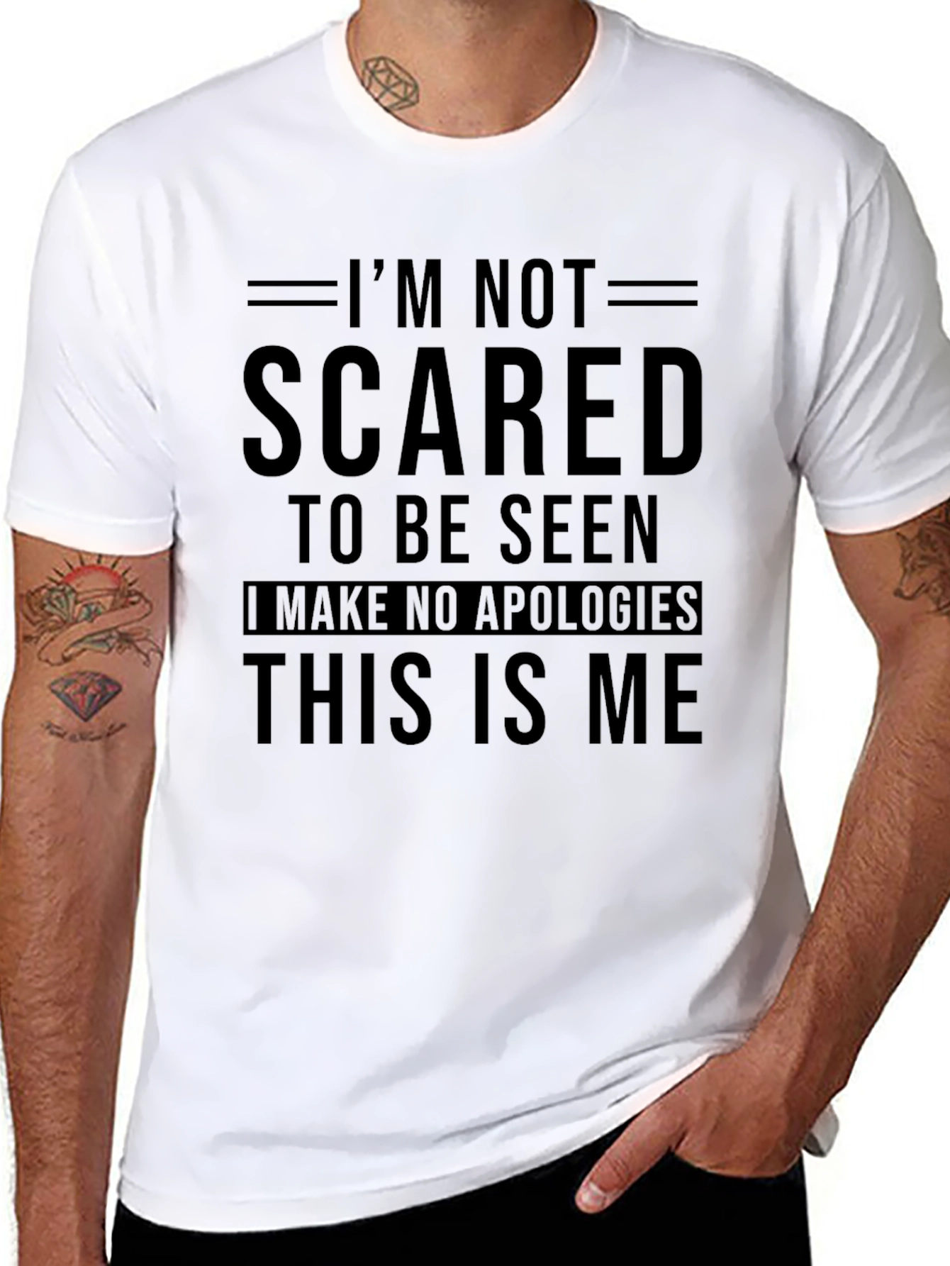 Im Not Scared Graphic Tee - Black