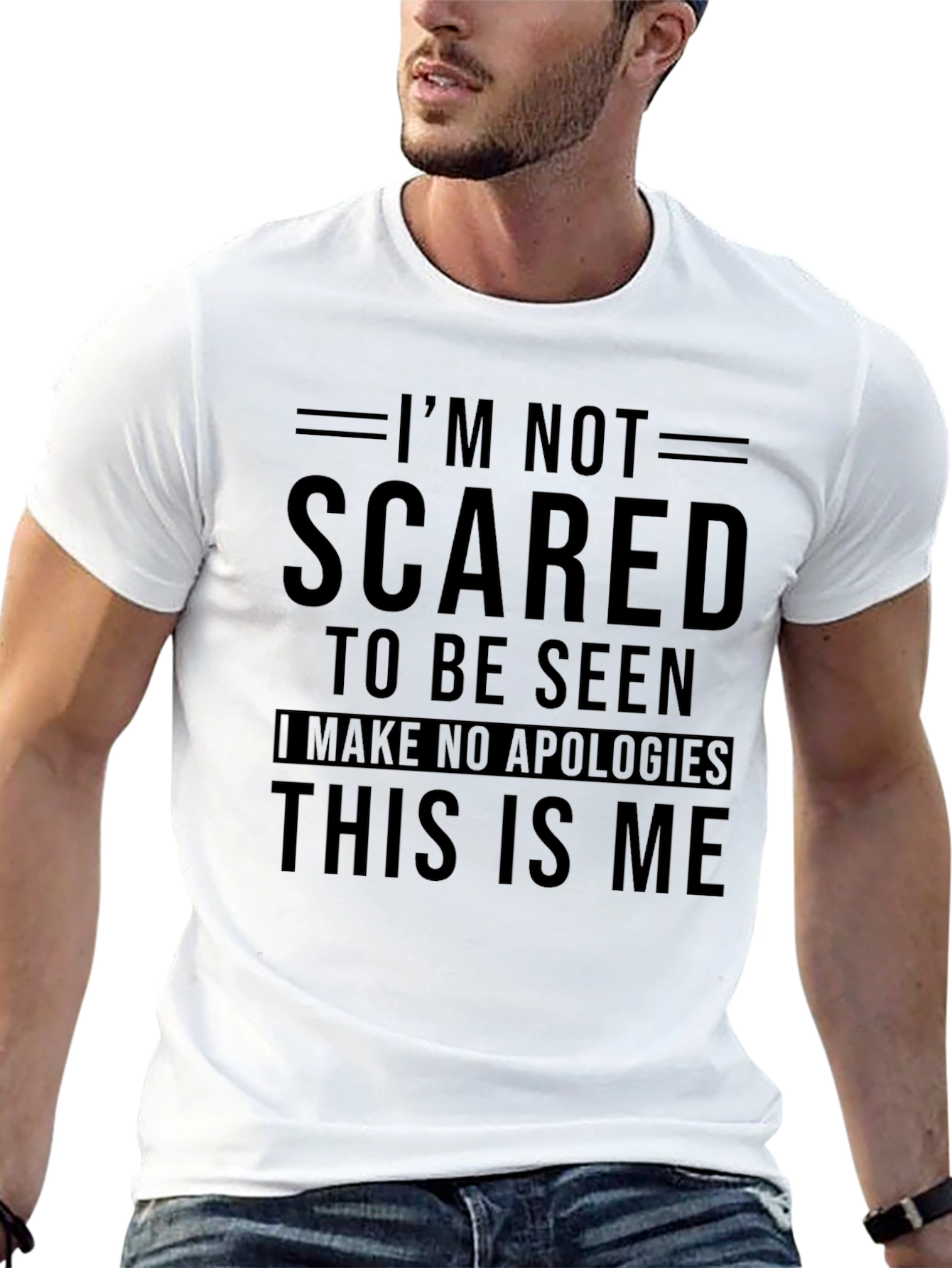 Im Not Scared Graphic Tee - Black