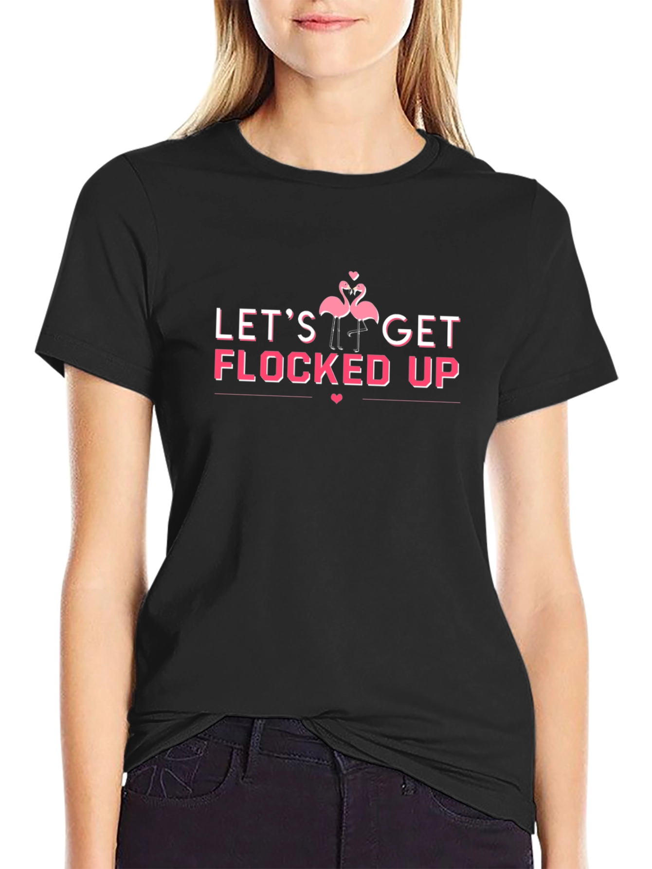 Lets Get Flocked Up Black T-Shirt