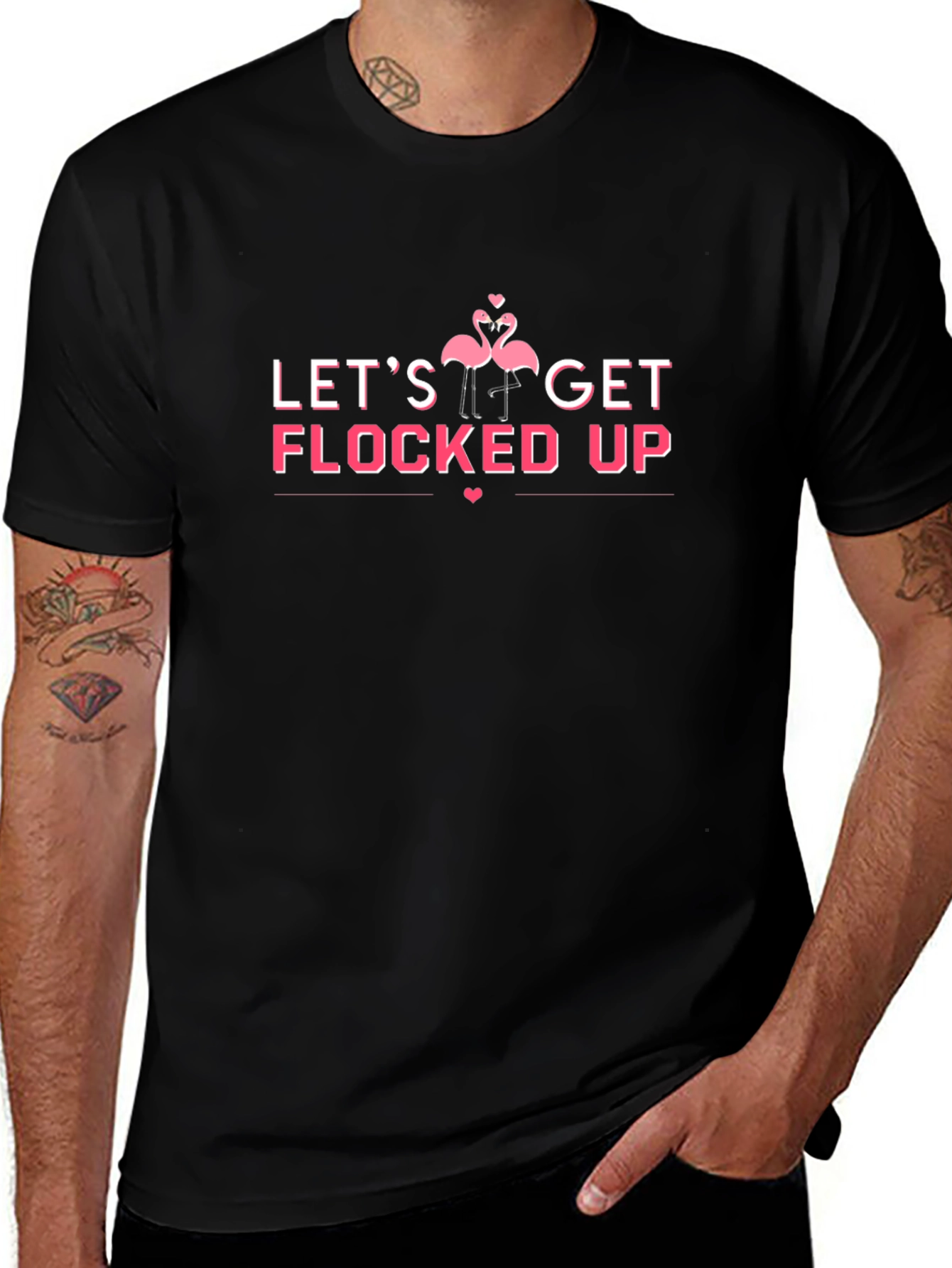 Lets Get Flocked Up Black T-Shirt