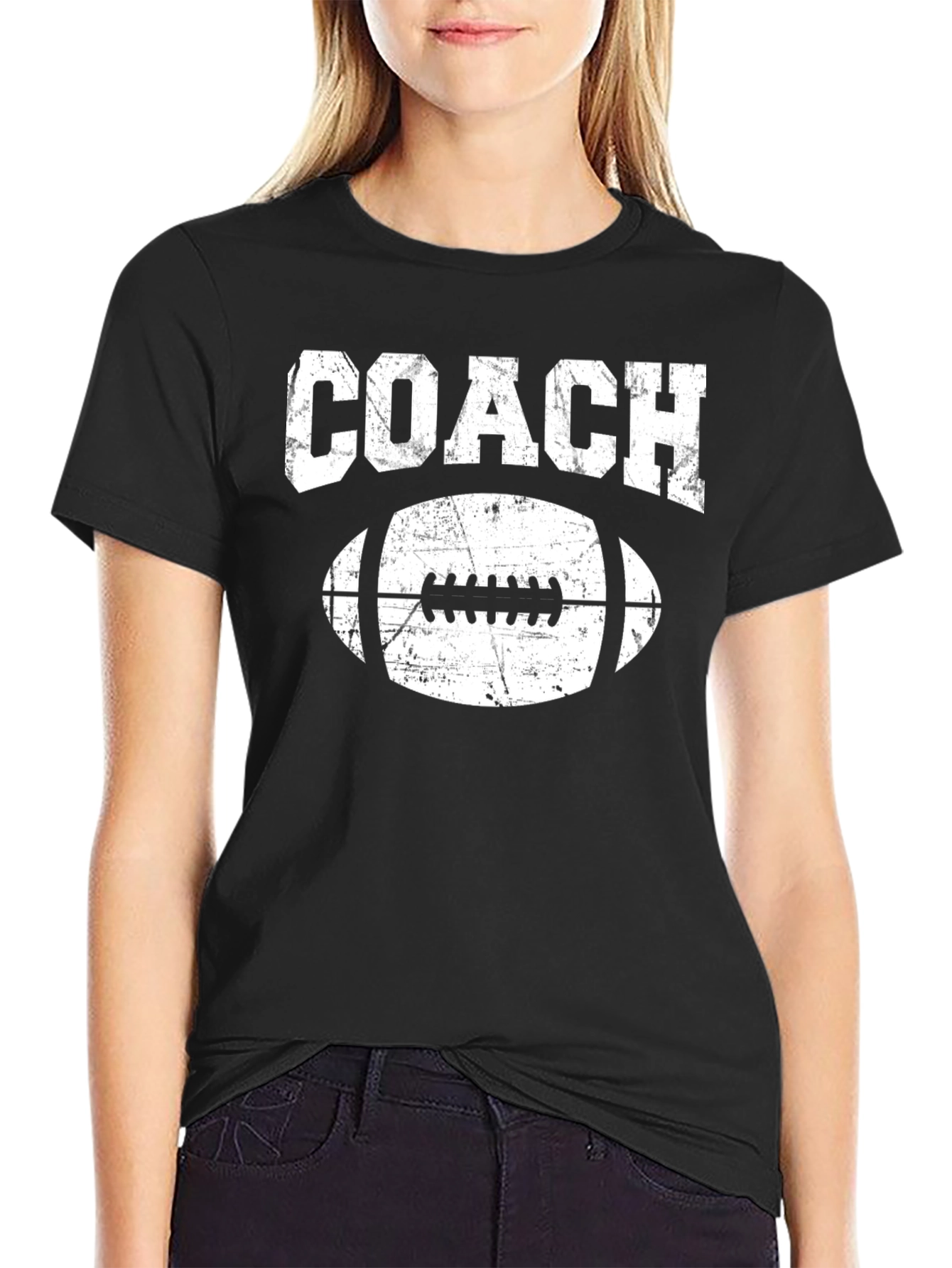 Football Coach T-Shirt - Distressed Graphic Tee