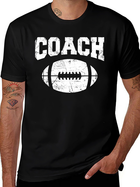 Football Coach T-Shirt - Distressed Graphic Tee