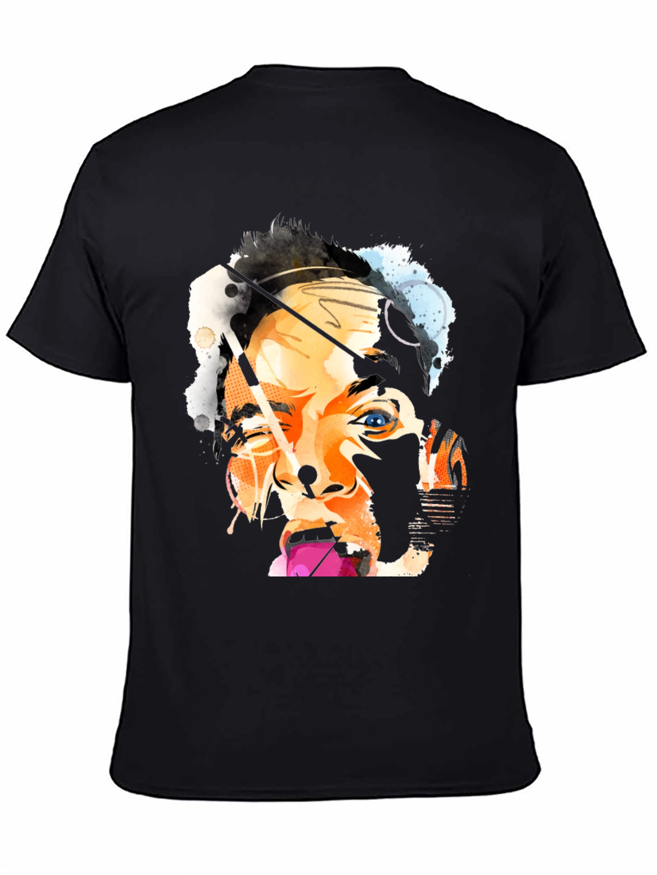 Abstract Portrait Black T-Shirt