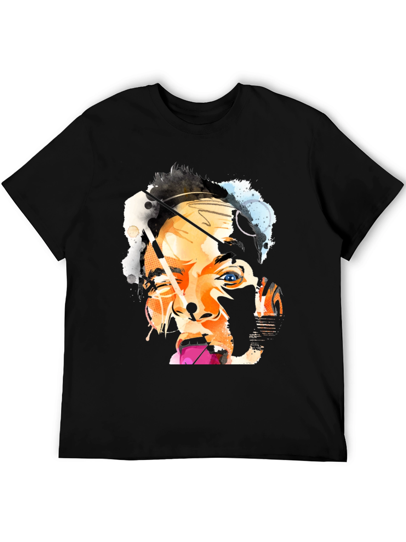 Abstract Portrait Black T-Shirt
